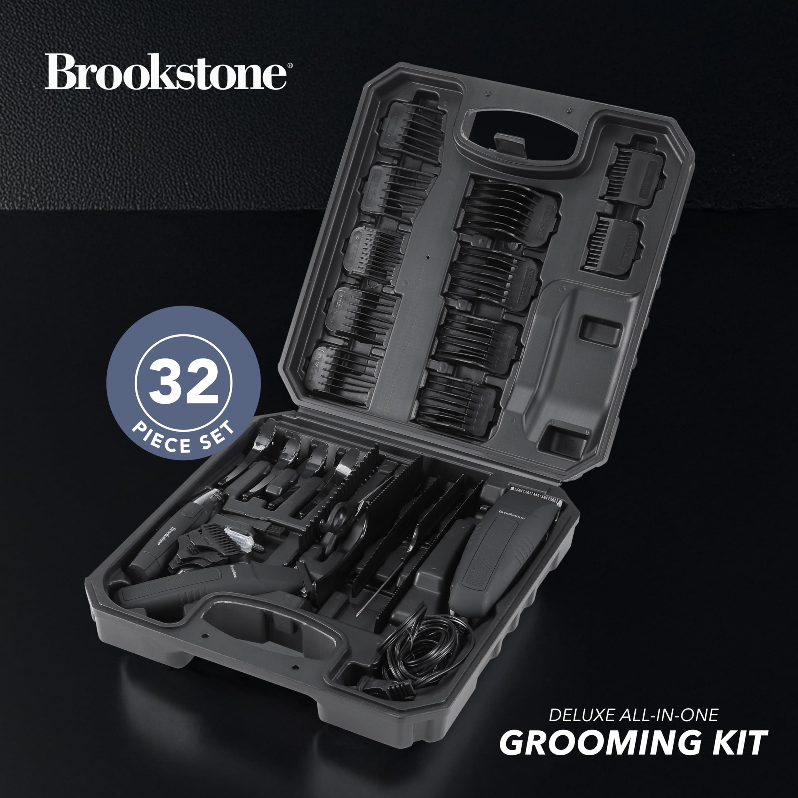 brookstone-grooming-combo-kit-all-in-one-beard-hair-and-body-trimmer-set-with-du image 4