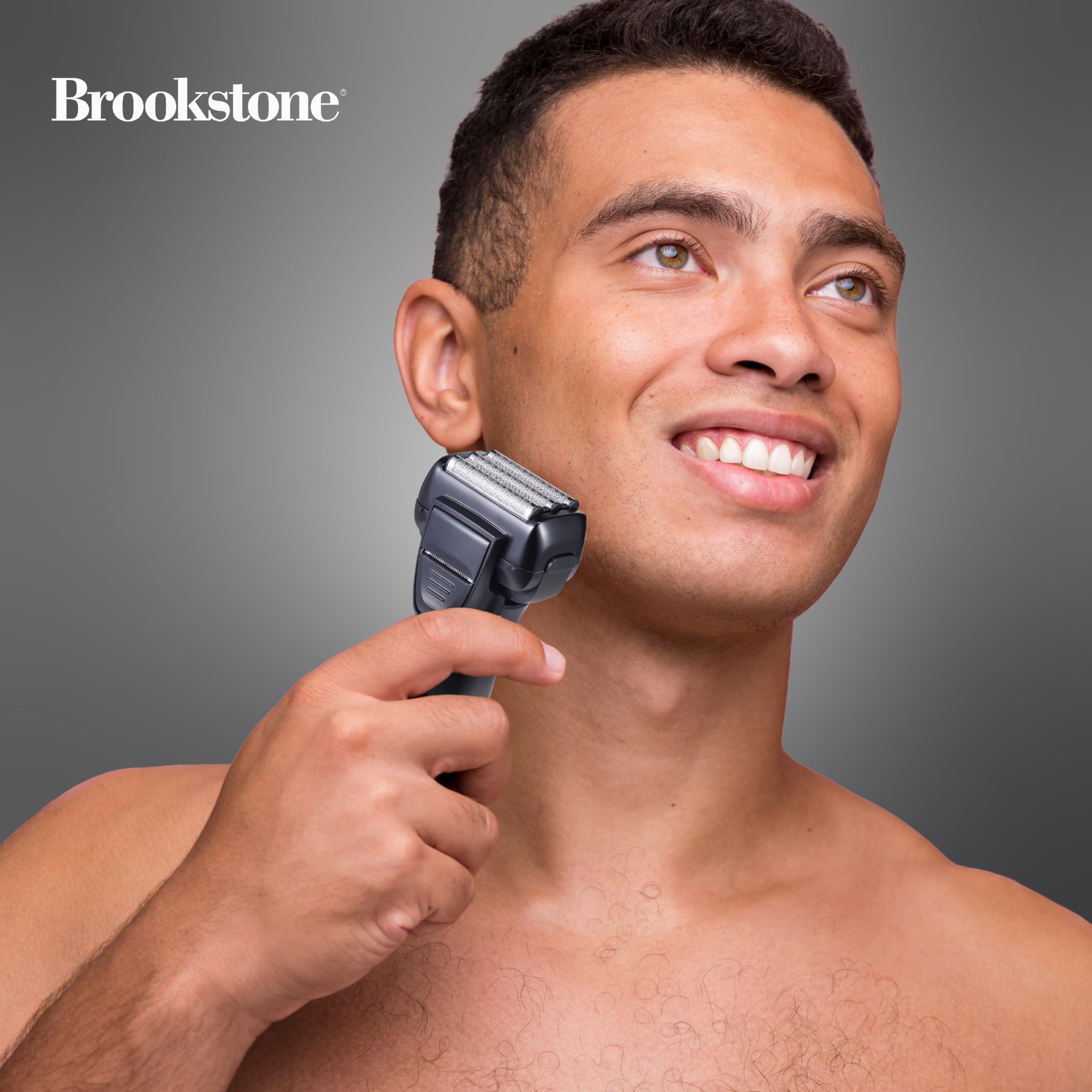brookstone-5-head-foil-shaver-cordless-electric-razor-with-lcd-battery-display-w image 7