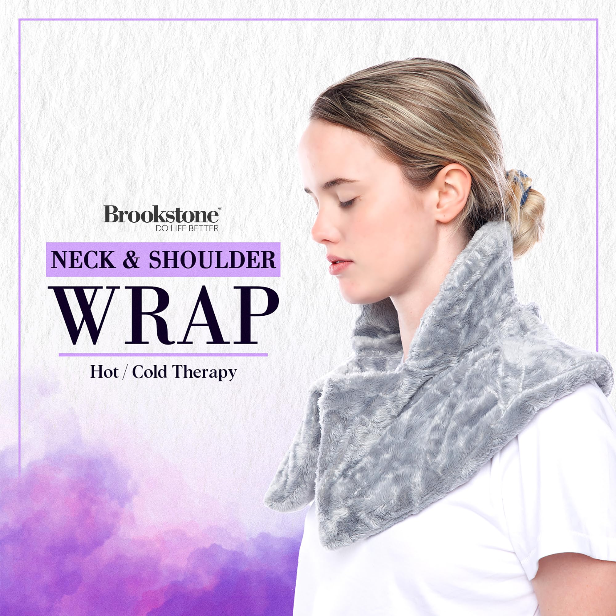 brookstone-thera-spa-cooling-warming-heated-neck-shoulder-wrap-lavender-infused--2 image 2