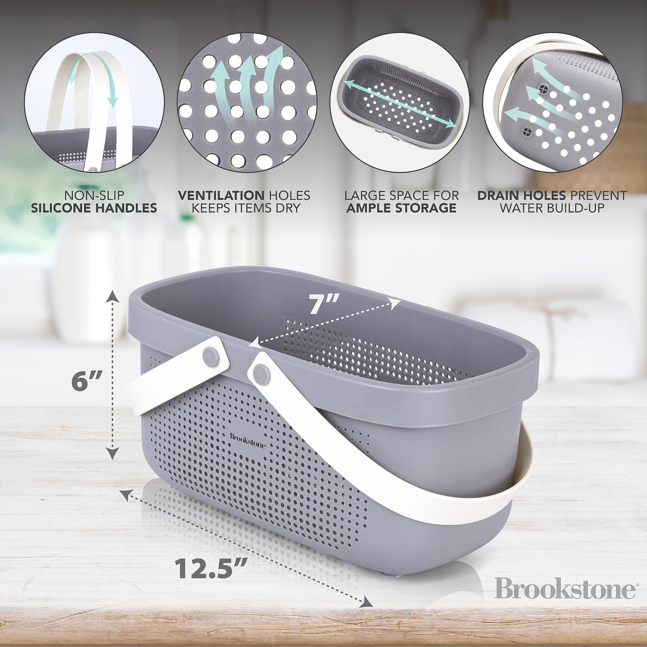 brookstone-modern-large-portable-shower-caddy-with-soft-silicone-handle-bpa-free image 4