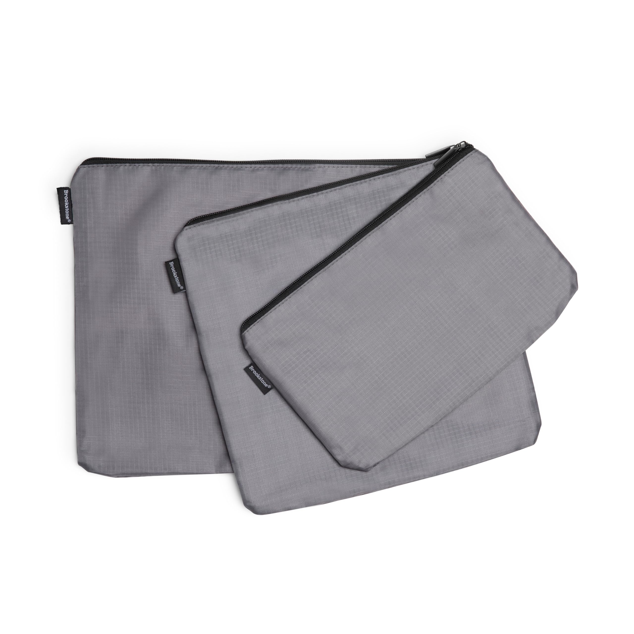 brookstone-travel-pouche-set-3-piece-flexible-and-expandable-zippered-pouch-set- image 3