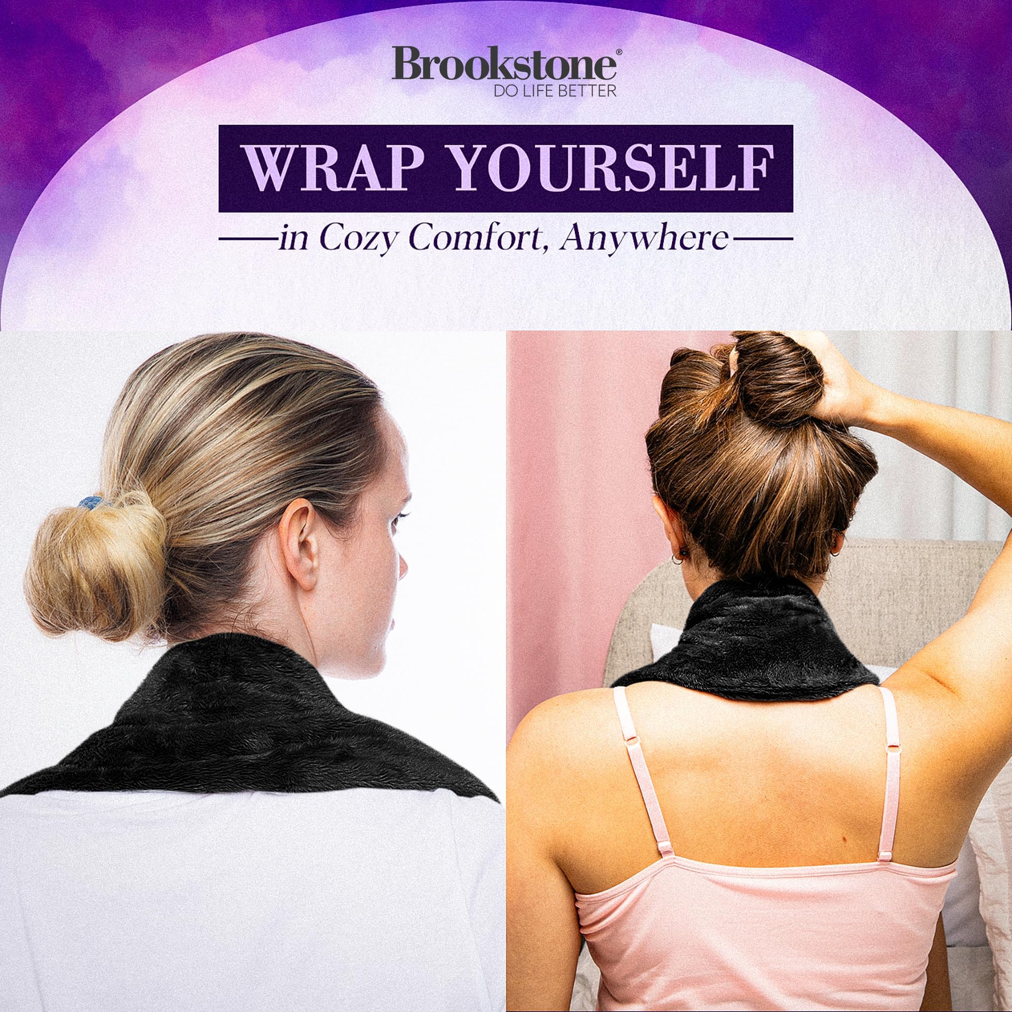 brookstone-thera-spa-heating-pad-cooling-neck-wrap-with-straps-microwave-heating image 6