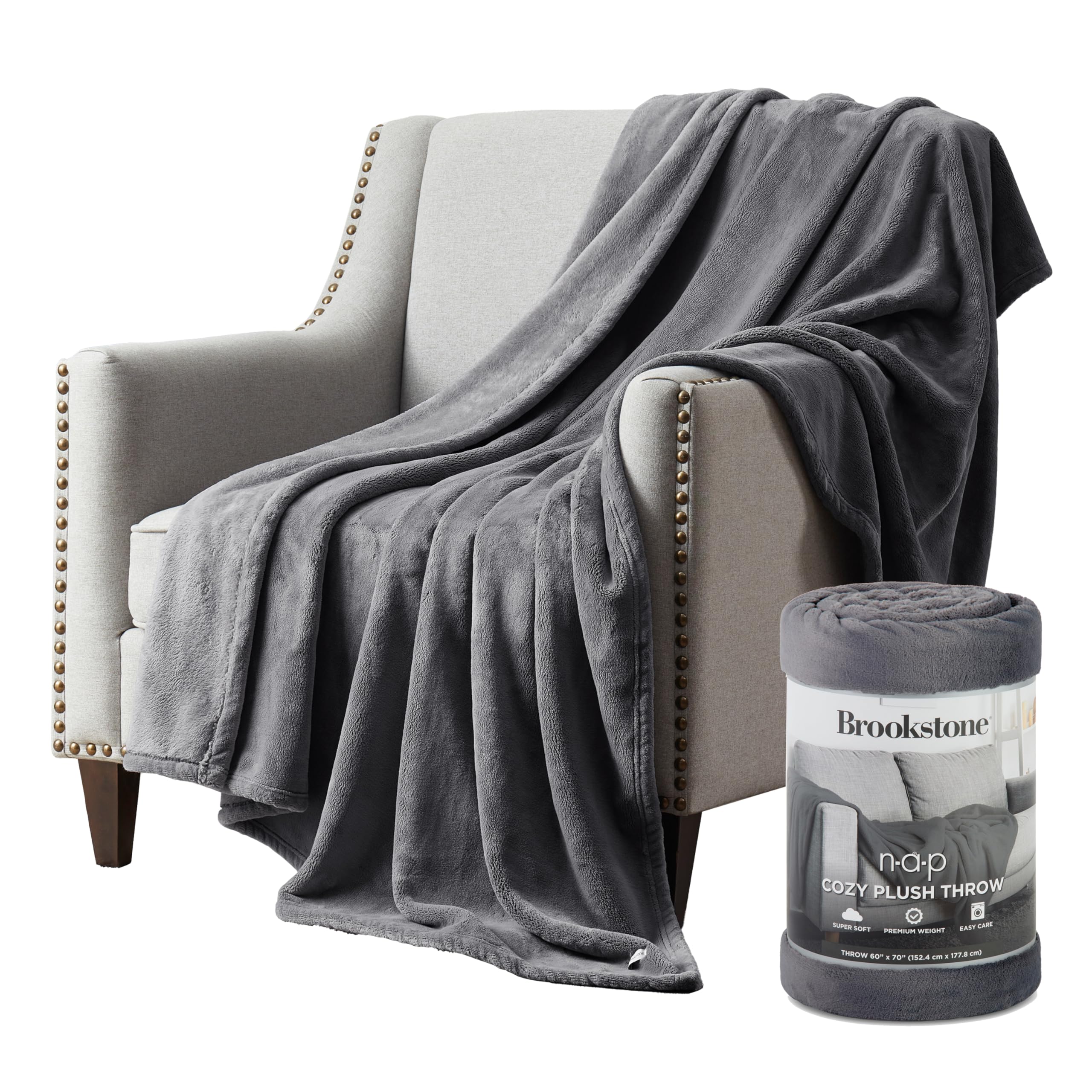 brookstone-nap-plush-throw-blanket-oversized-60x70-premium-weight-500-gsm-super- image 1