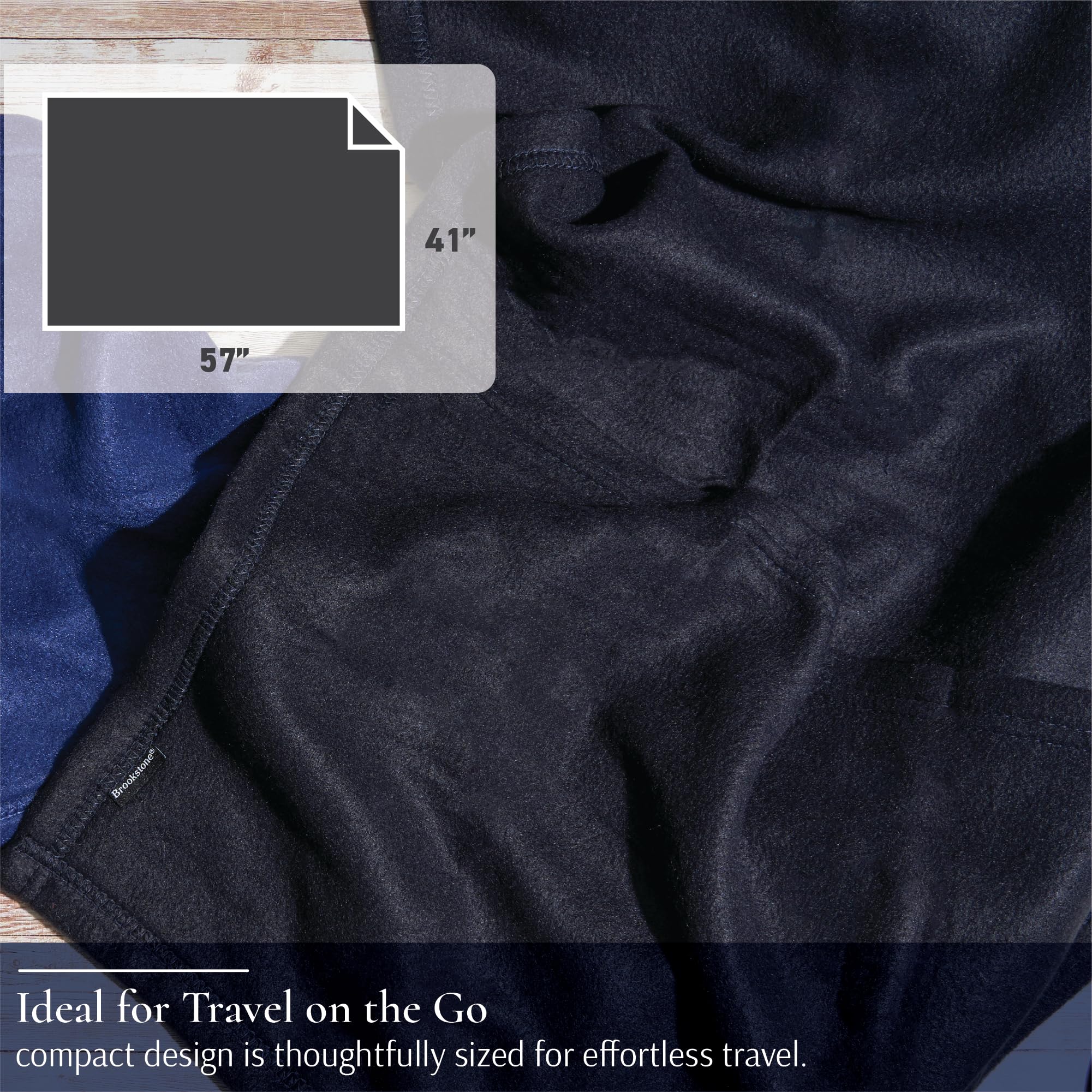 brookstone-2-in-1-travel-blanket-and-pillow-with-carrying-pouch-black image 7
