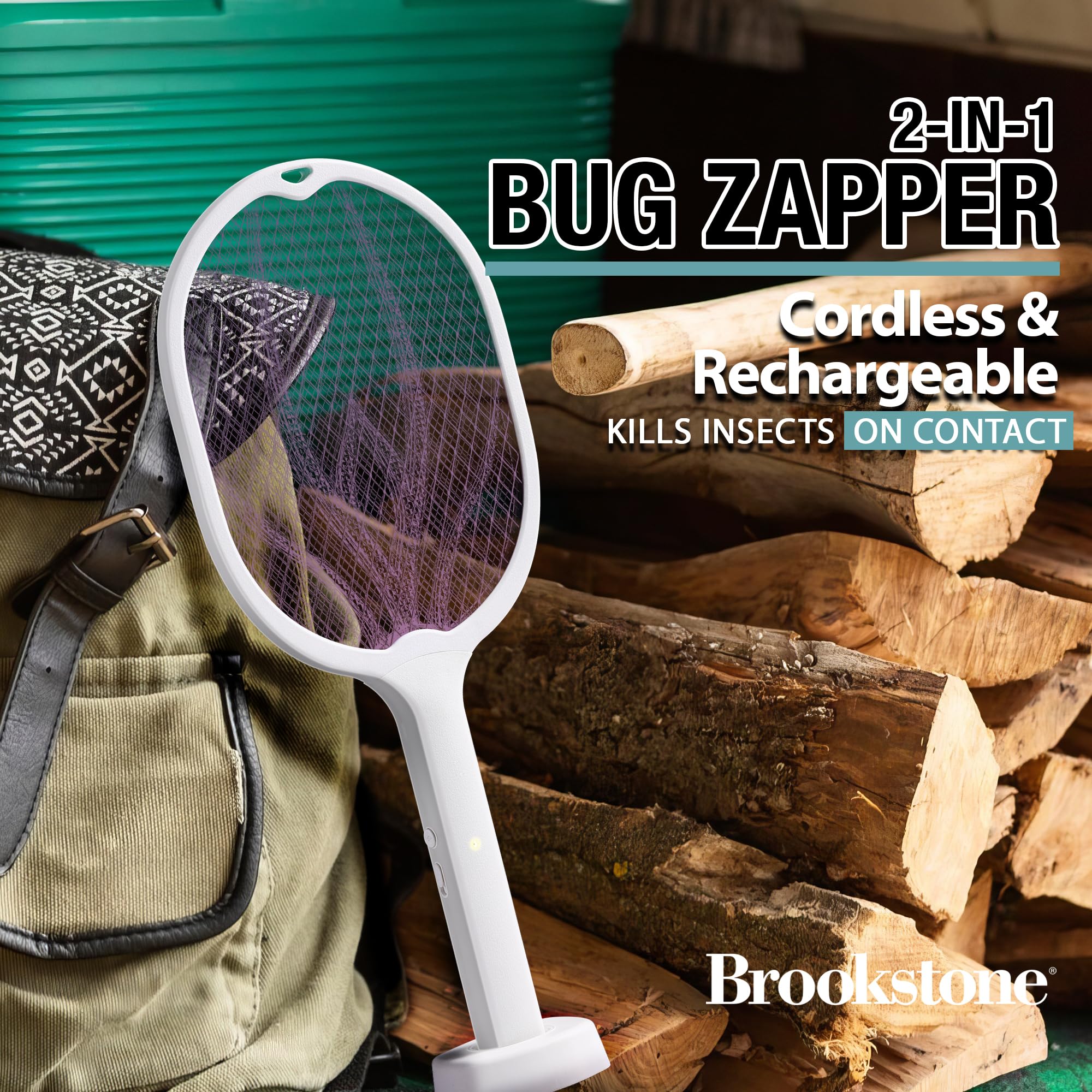 brookstone-cordless-rechargeable-electric-bug-zapper image 2