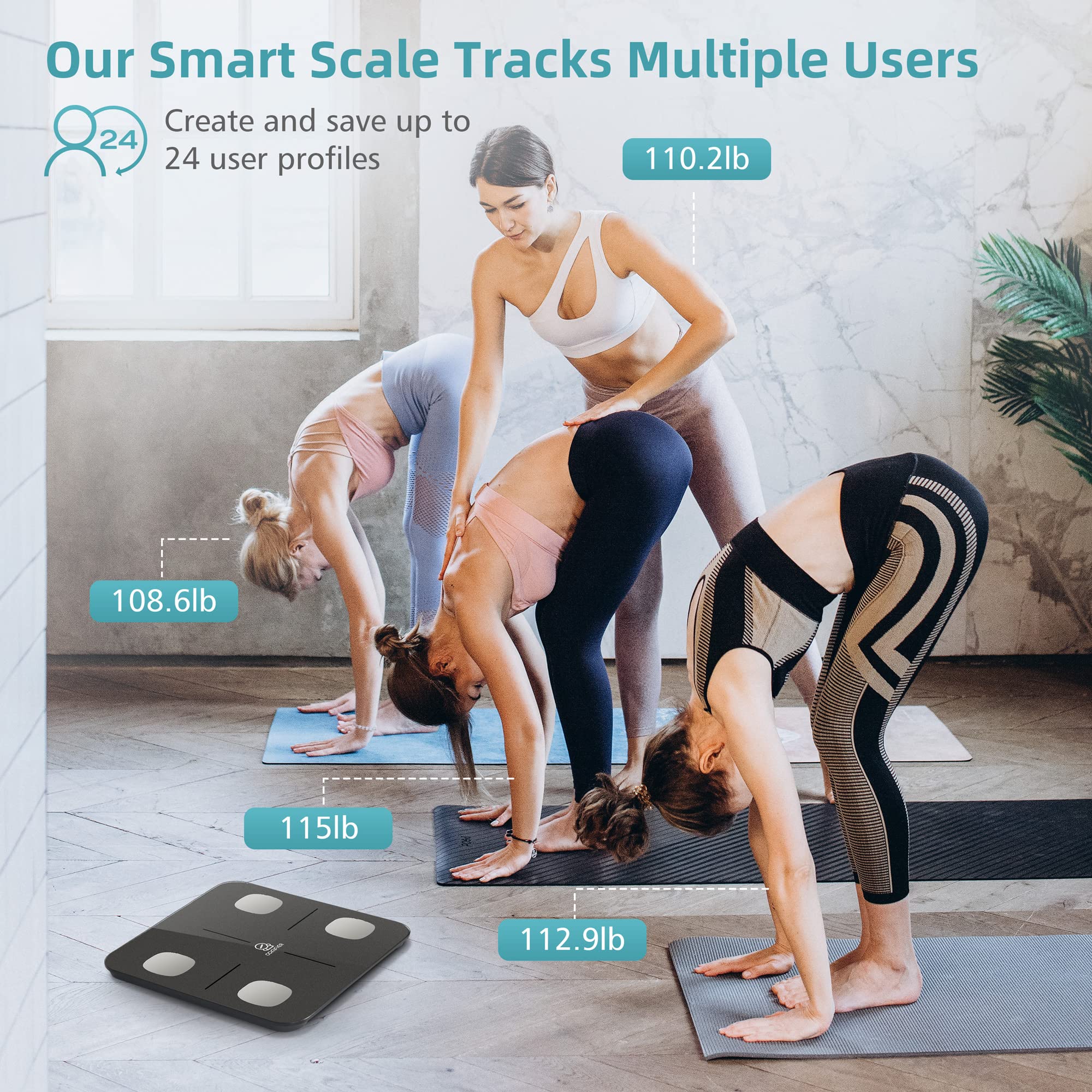 comfier-smart-body-fat-scale-accurate-digital-bathroom-scale-with-app-14-body-co image 5