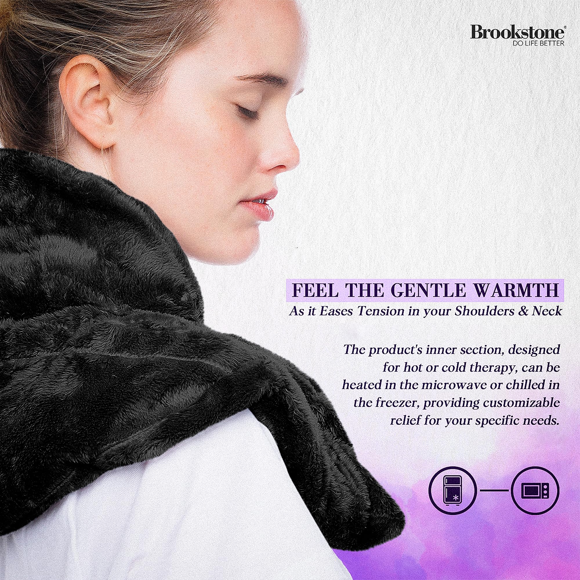 brookstone-thera-spa-cooling-warming-heated-neck-shoulder-wrap-lavender-infused- image 5