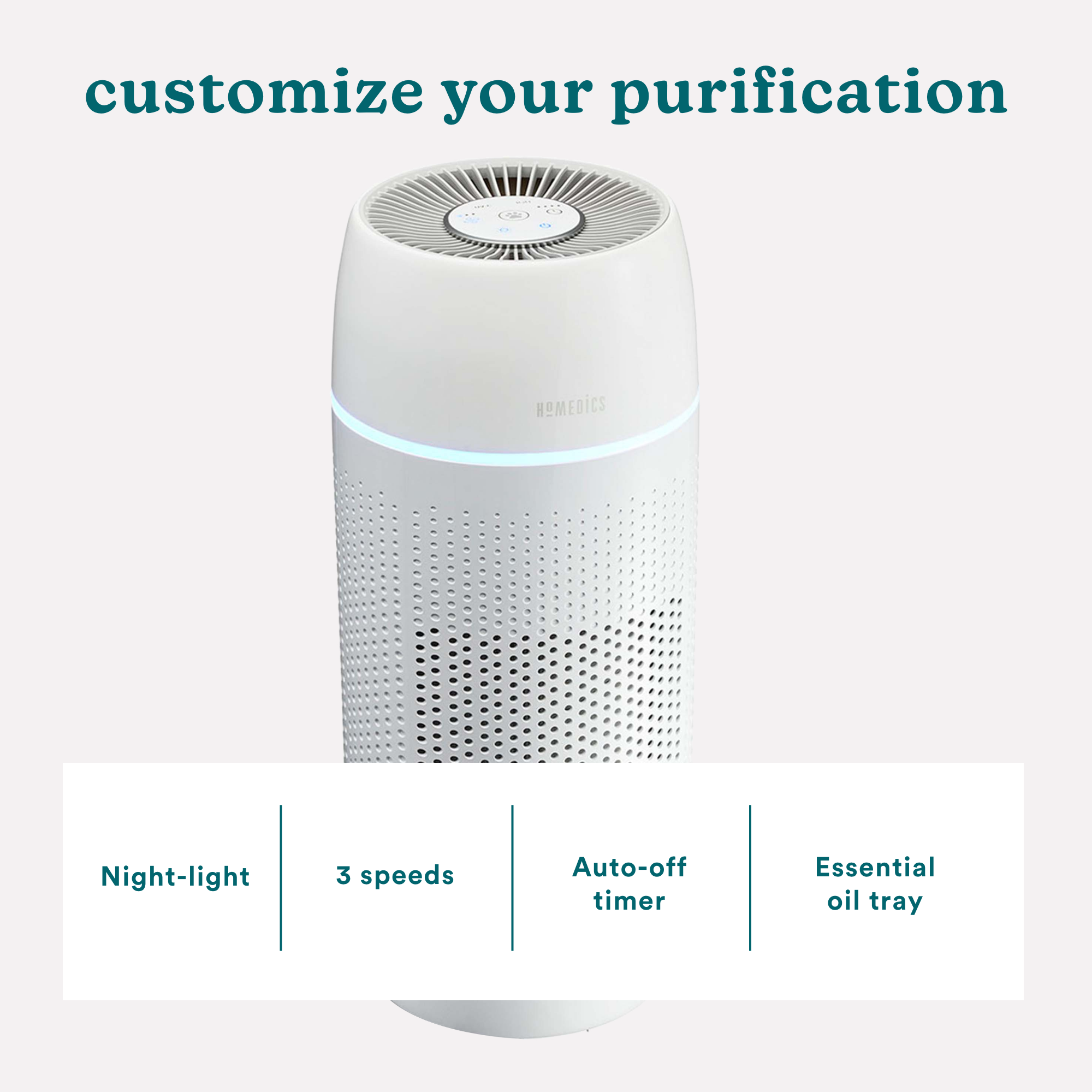 homedics-totalclean-petplus-5-in-1-air-purifier-with-petplus-activated-carbon-fi image 2