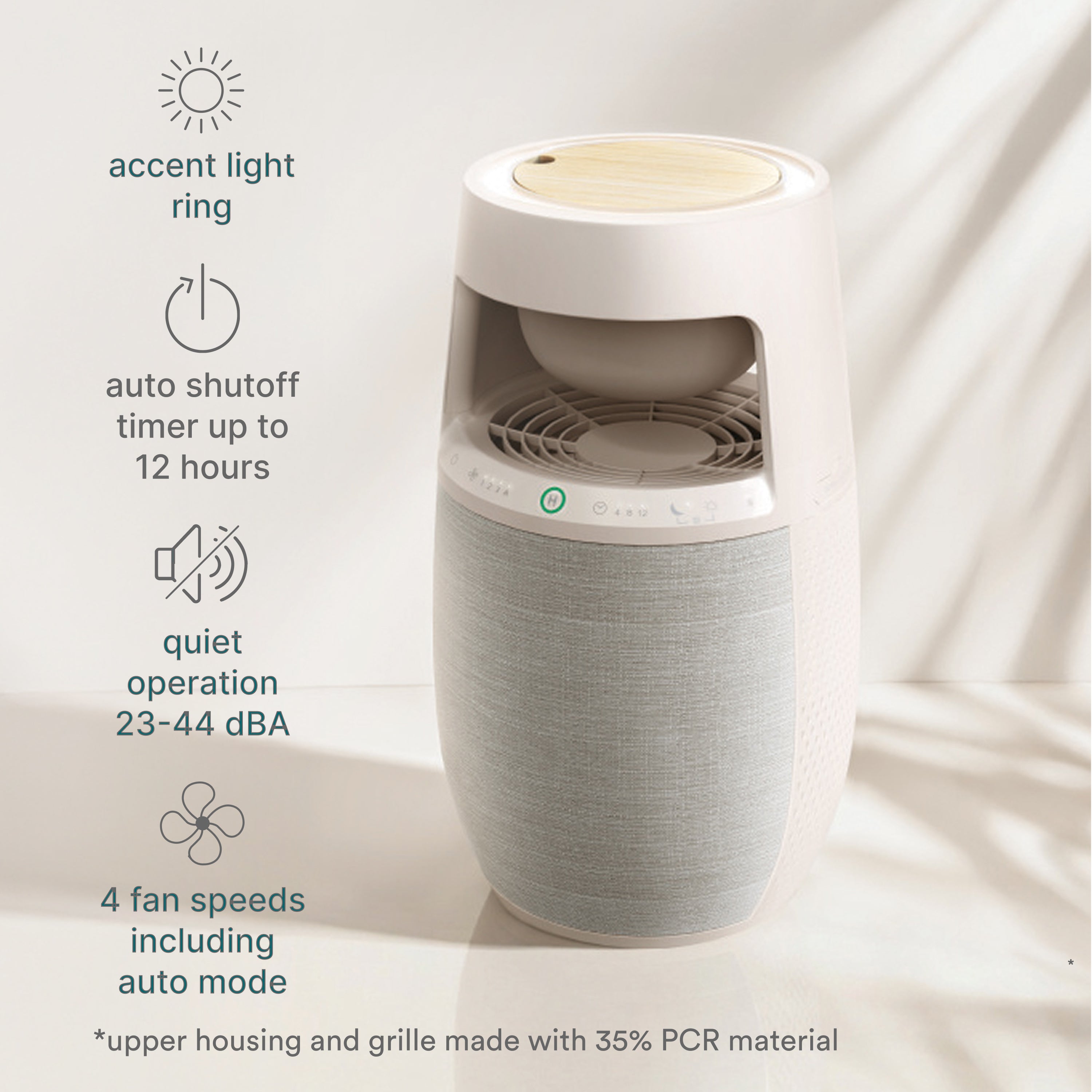 homedics-natura-air-purifier-with-true-hepa-filtration-and-smart-air-quality-sen image 5