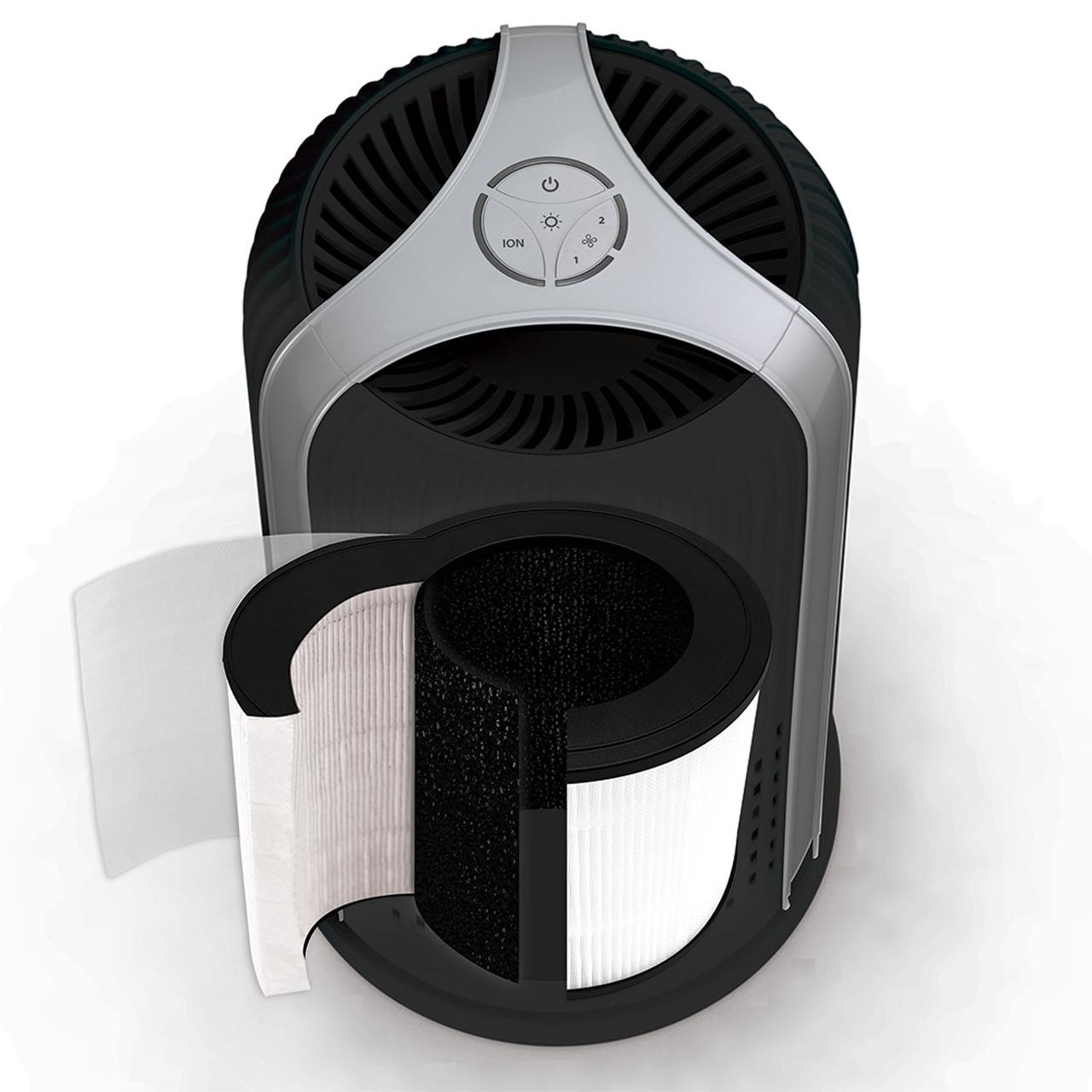 homedics-totalclean-4-in-1-small-room-air-purifier-hepa-uv-c-ionizer-and-carbon- image 3