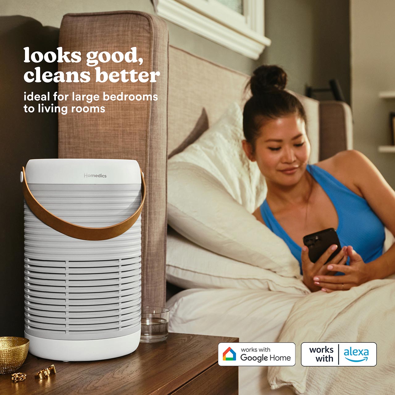 homedics-medium-room-smart-air-purifier-t100 image 2