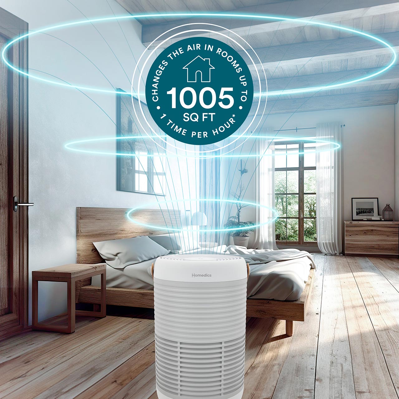 homedics-medium-room-smart-air-purifier-t100 image 6
