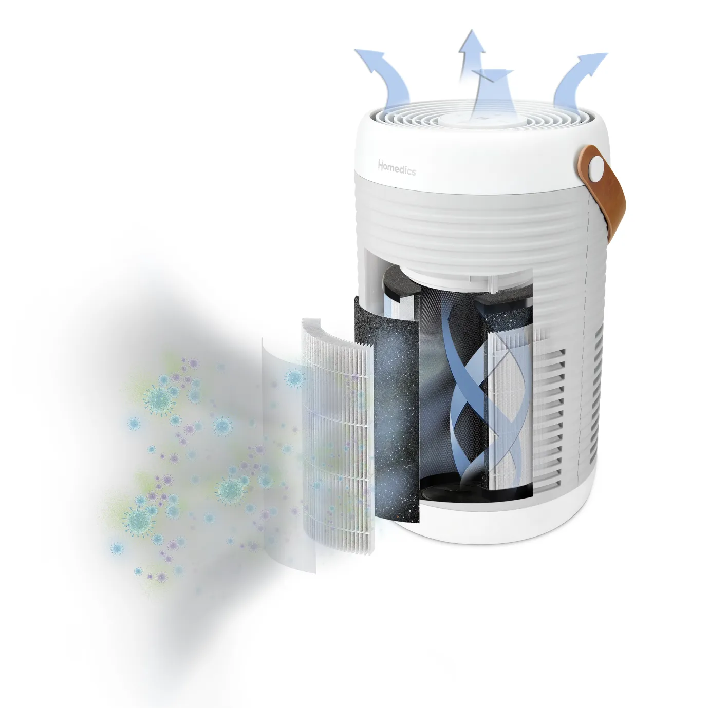homedics-smart-air-purifier-t100-for-rooms-up-to-207-sq-ft image 3