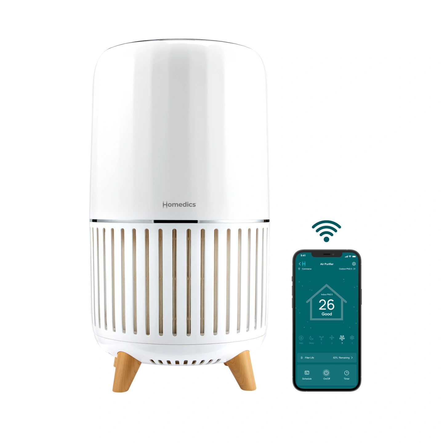 homedics-large-room-smart-air-purifier-t200 image 1