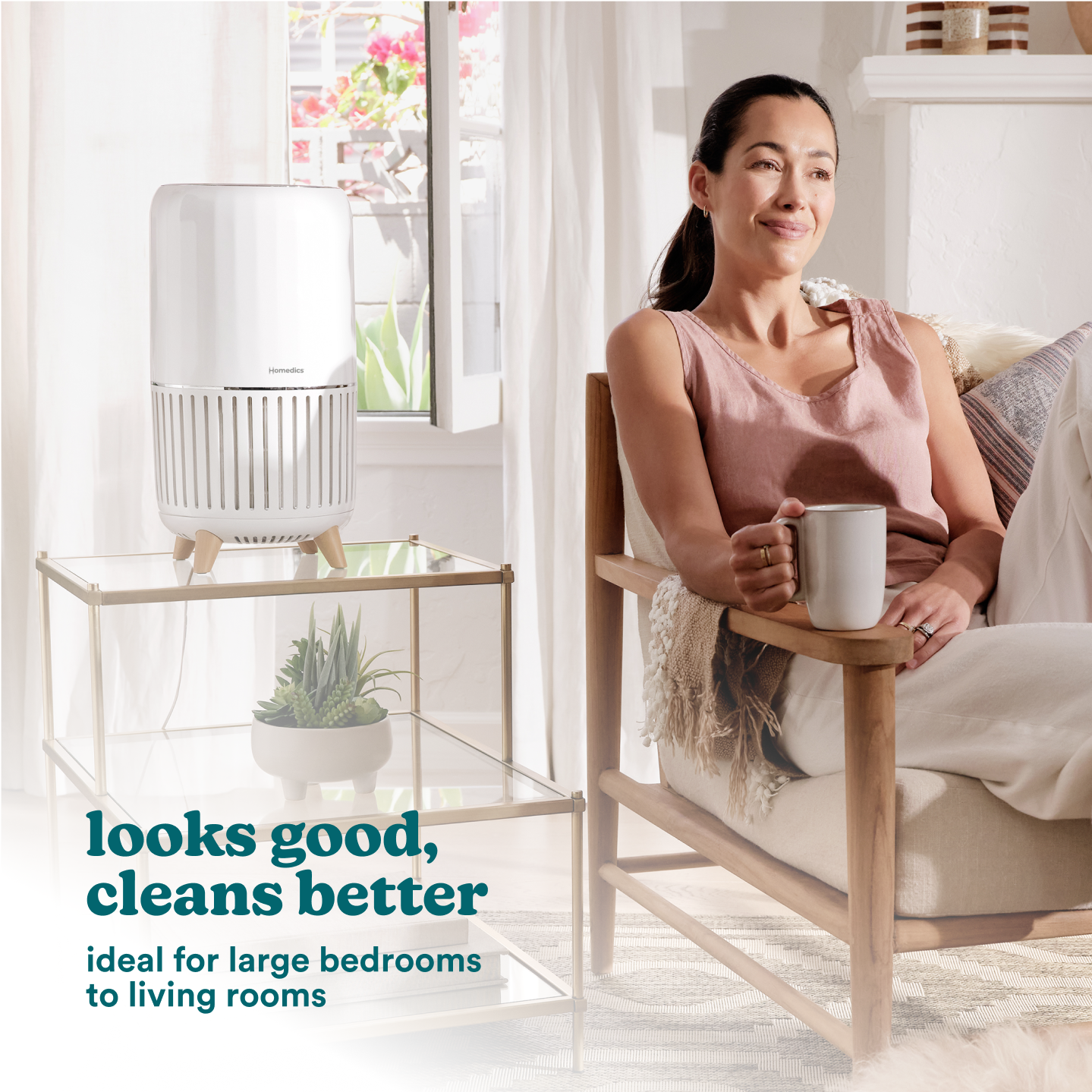 homedics-large-room-smart-air-purifier-t200 image 2
