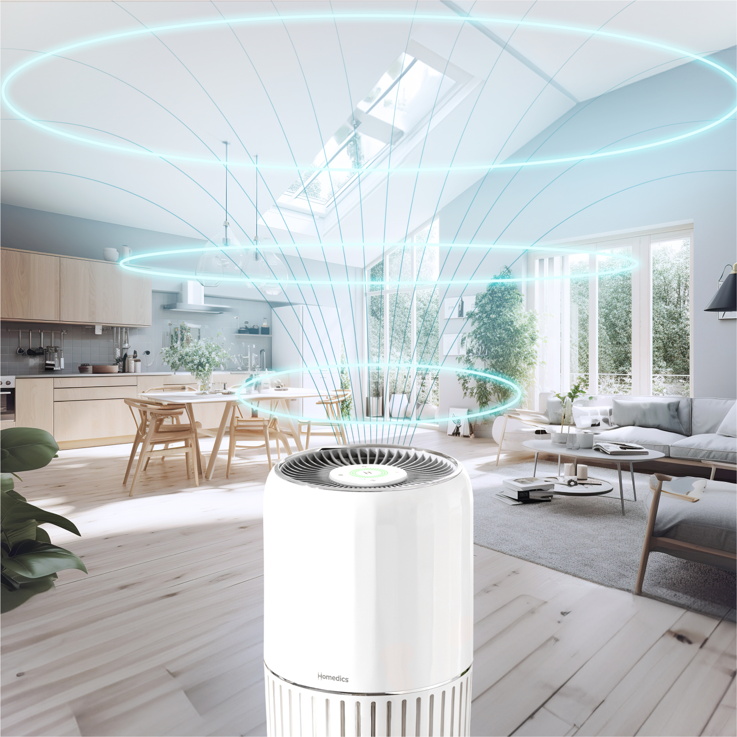 homedics-large-room-smart-air-purifier-t200 image 5