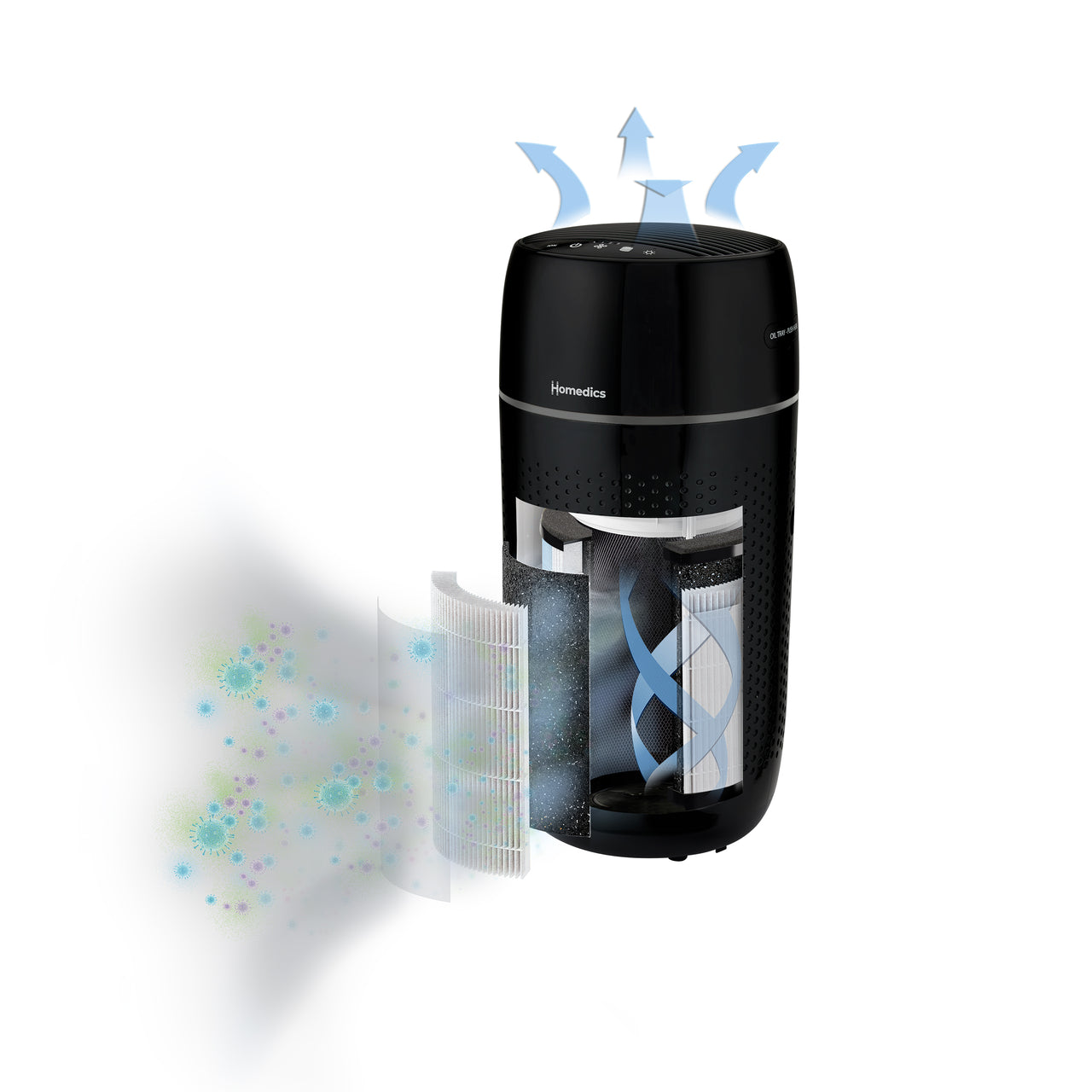 homedics-medium-room-tower-air-purifier-t22-with-hepa-filtration image 4