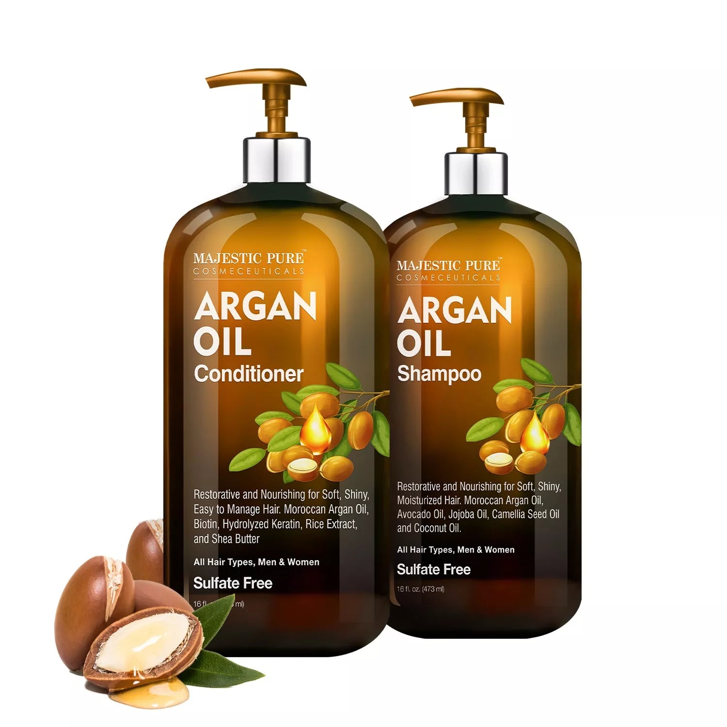majestic-pure-argan-oil-shampoo-conditioner-set-16-fl-oz-each-sulfate-free-hydra image 1