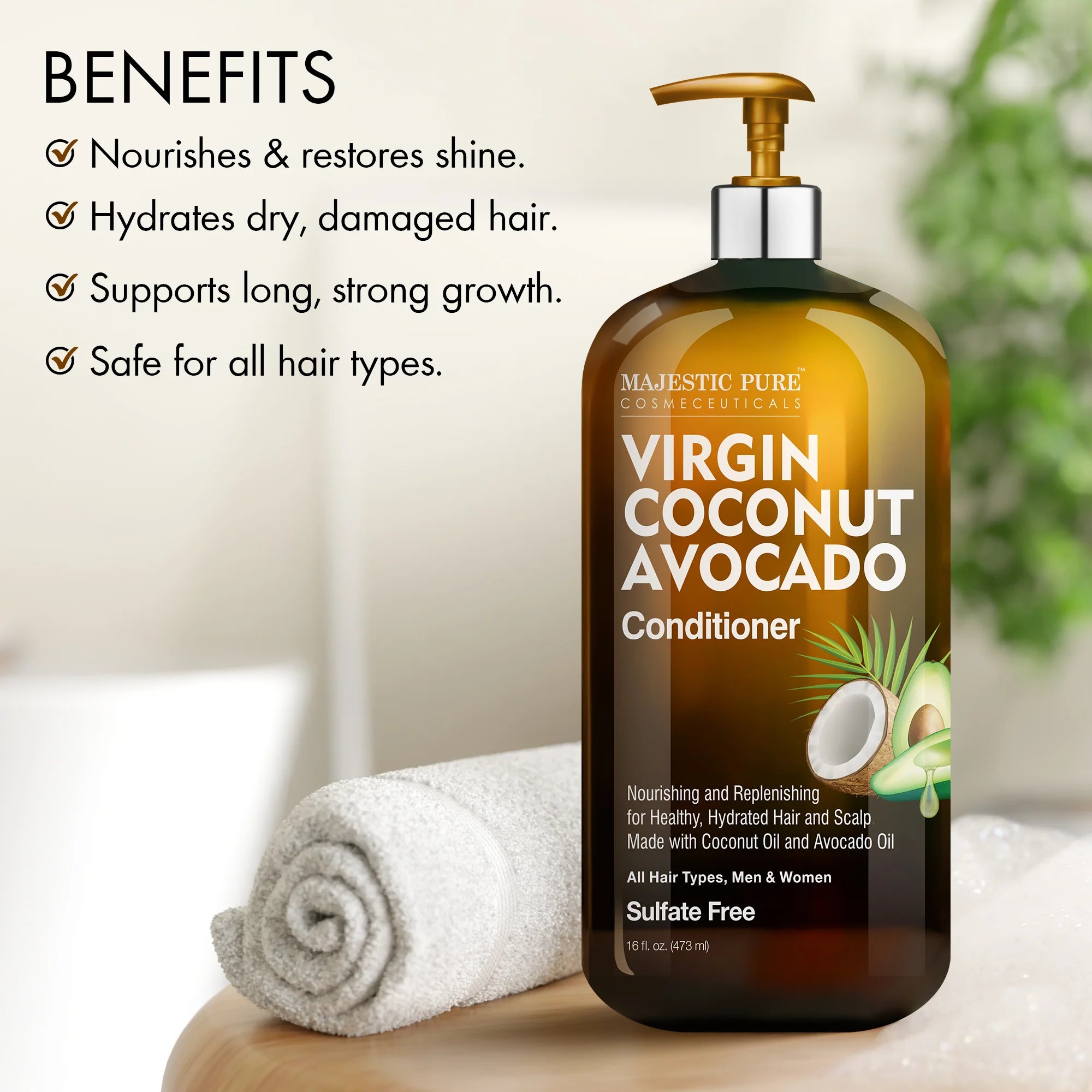 majestic-pure-coconut-avocado-conditioner-16-fl-oz-moisture-restoring-conditione image 3