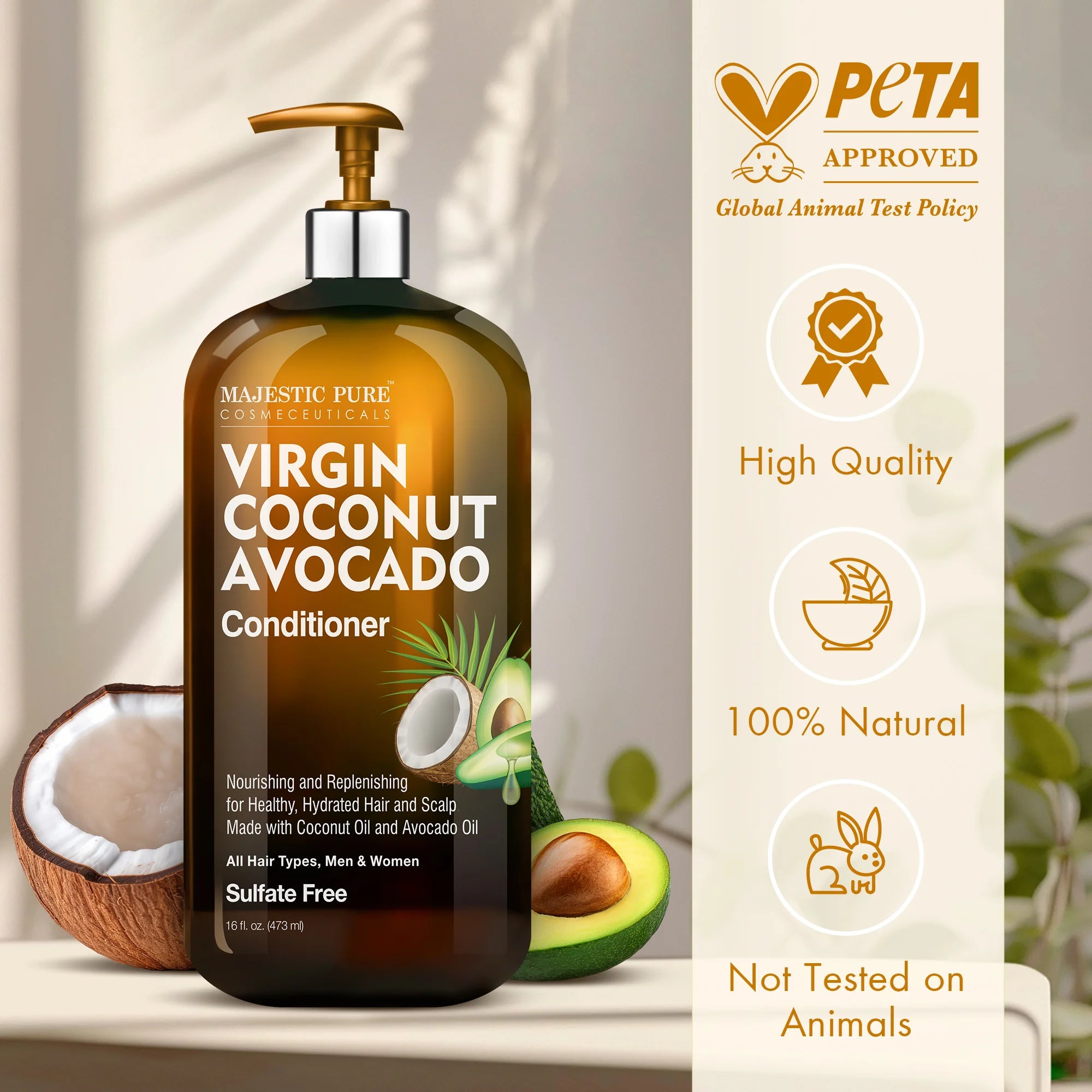 majestic-pure-coconut-avocado-conditioner-16-fl-oz-moisture-restoring-conditione image 2