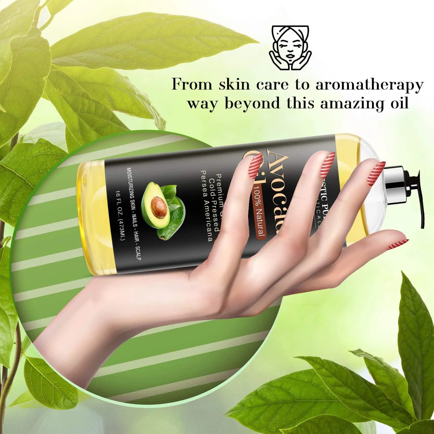 majestic-pure-100-pure-and-natural-avocado-oil-16-fl-oz-moisturizing-carrier-oil image 3