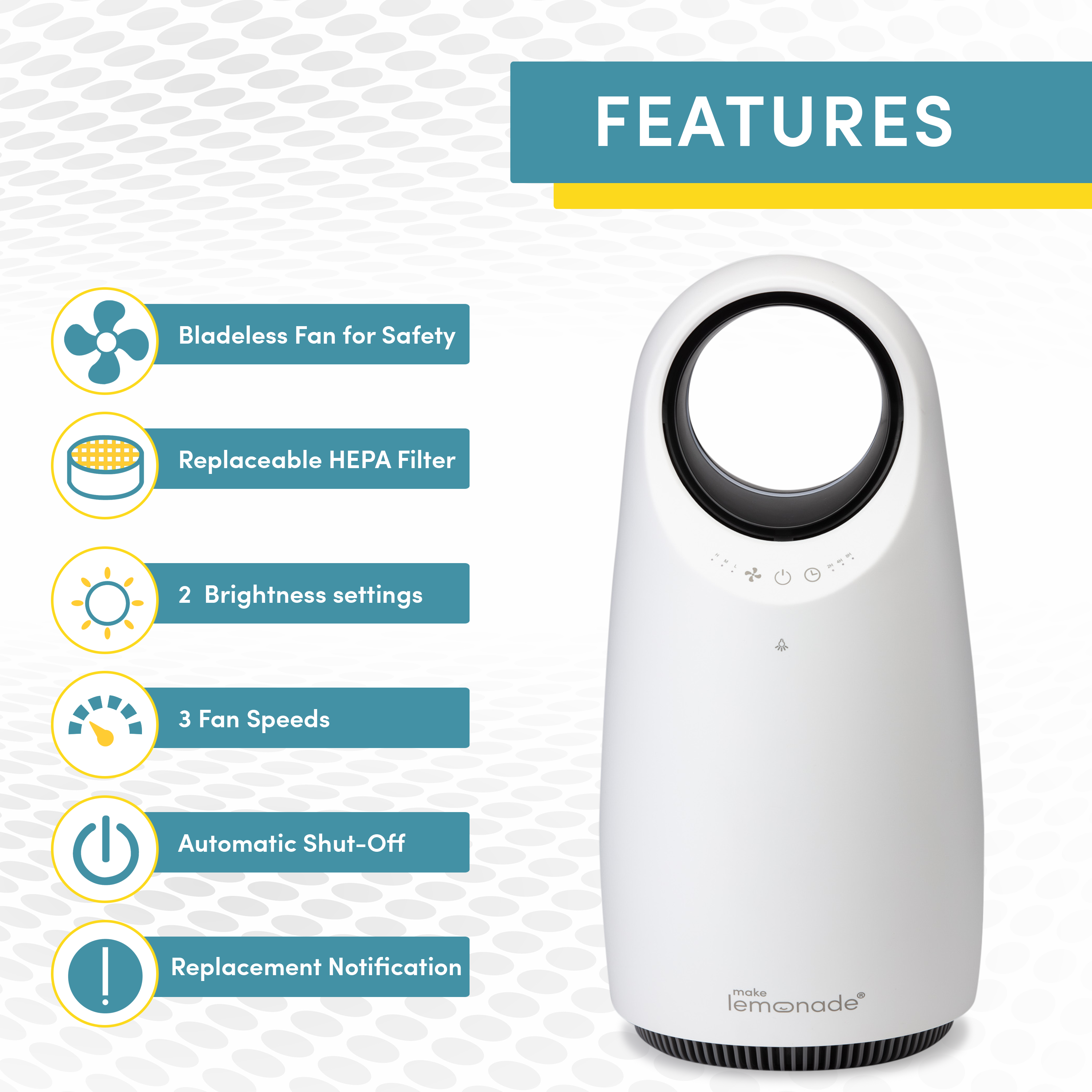 homedics-make-lemonade-halo-air-purifier image 2