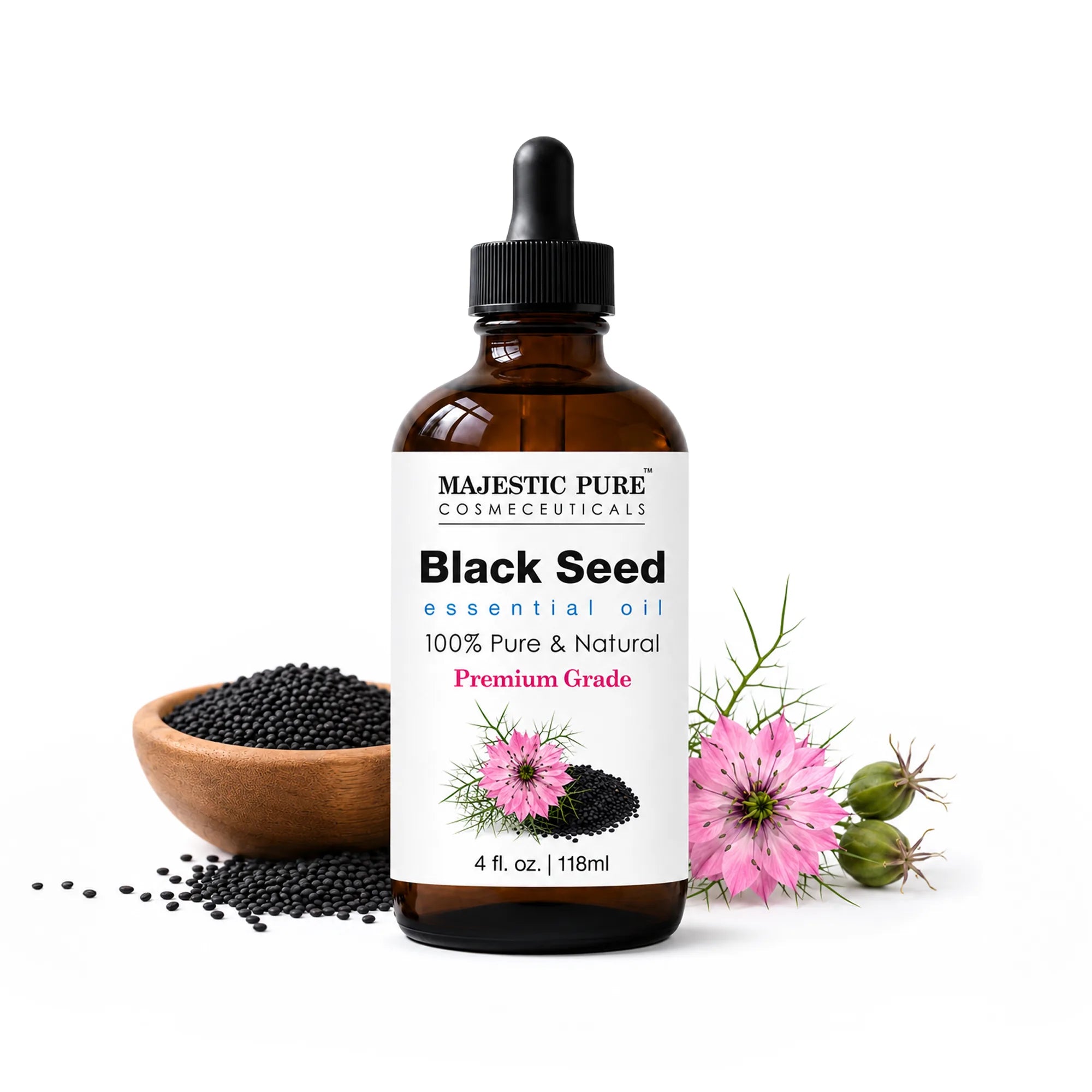 majestic-pure-black-seed-essential-oil-100-pure-natural-4-fl-oz-for-hair-skin image 1