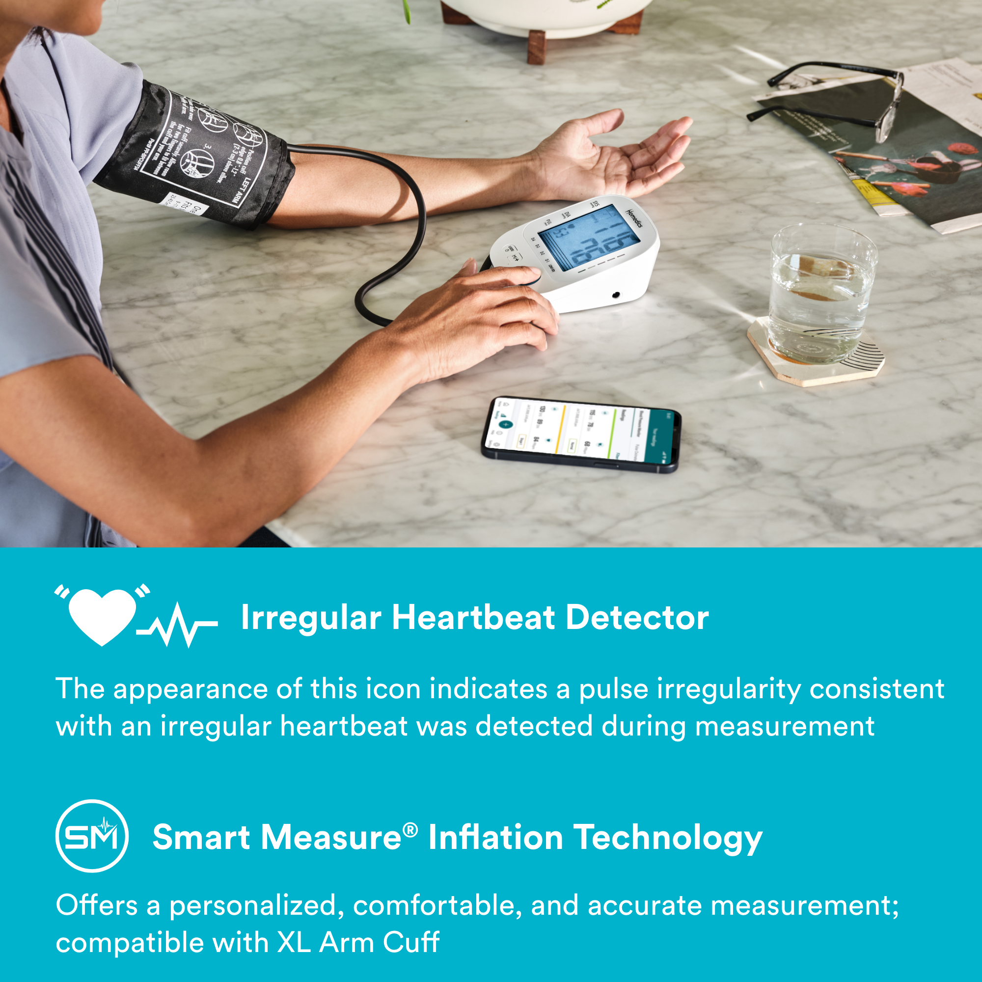 homedics-5-day-trend-at-a-glance-arm-700-series-blood-pressure-monitor image 5