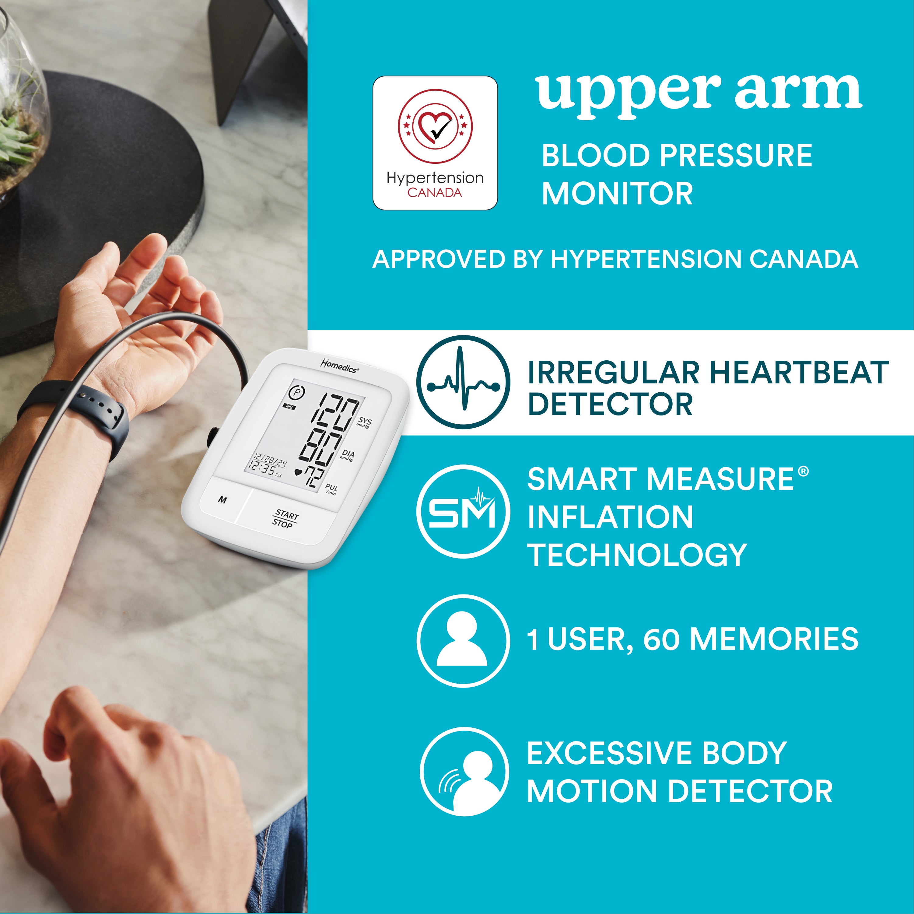 homedics-automatic-arm-blood-pressure-monitor-easy-to-use-home-bp-monitoring image 2