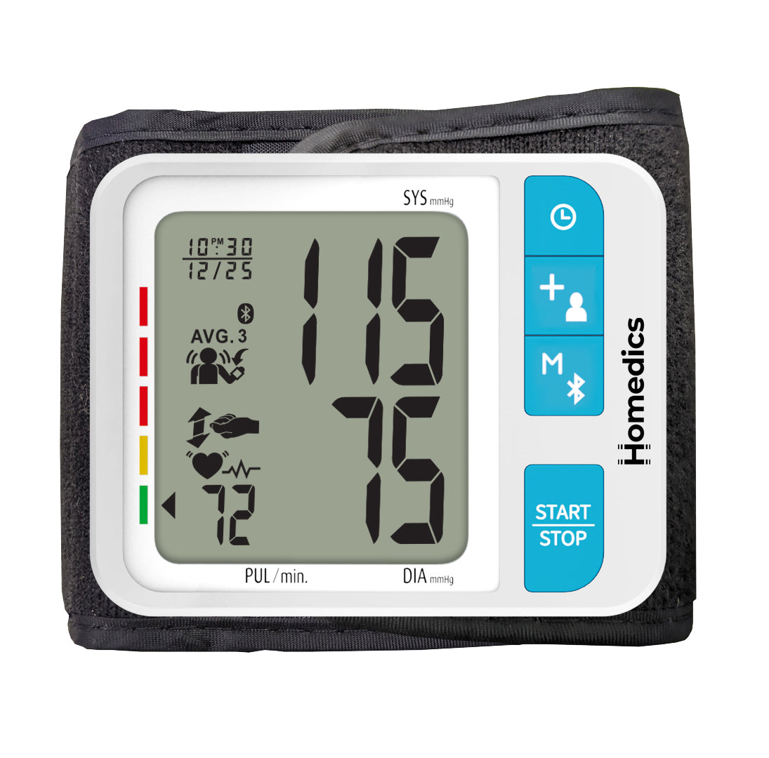 homedics-wrist-blood-pressure-monitor-with-bluetooth-smart-health-tracking-with- image 1