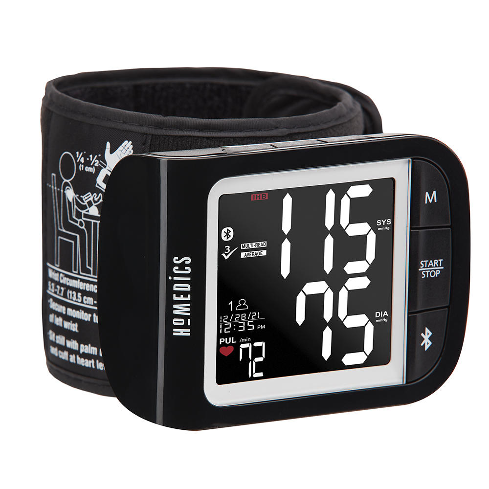 homedics-premium-wrist-blood-pressure-monitor-with-attached-cuff-smart-measure-t image 2