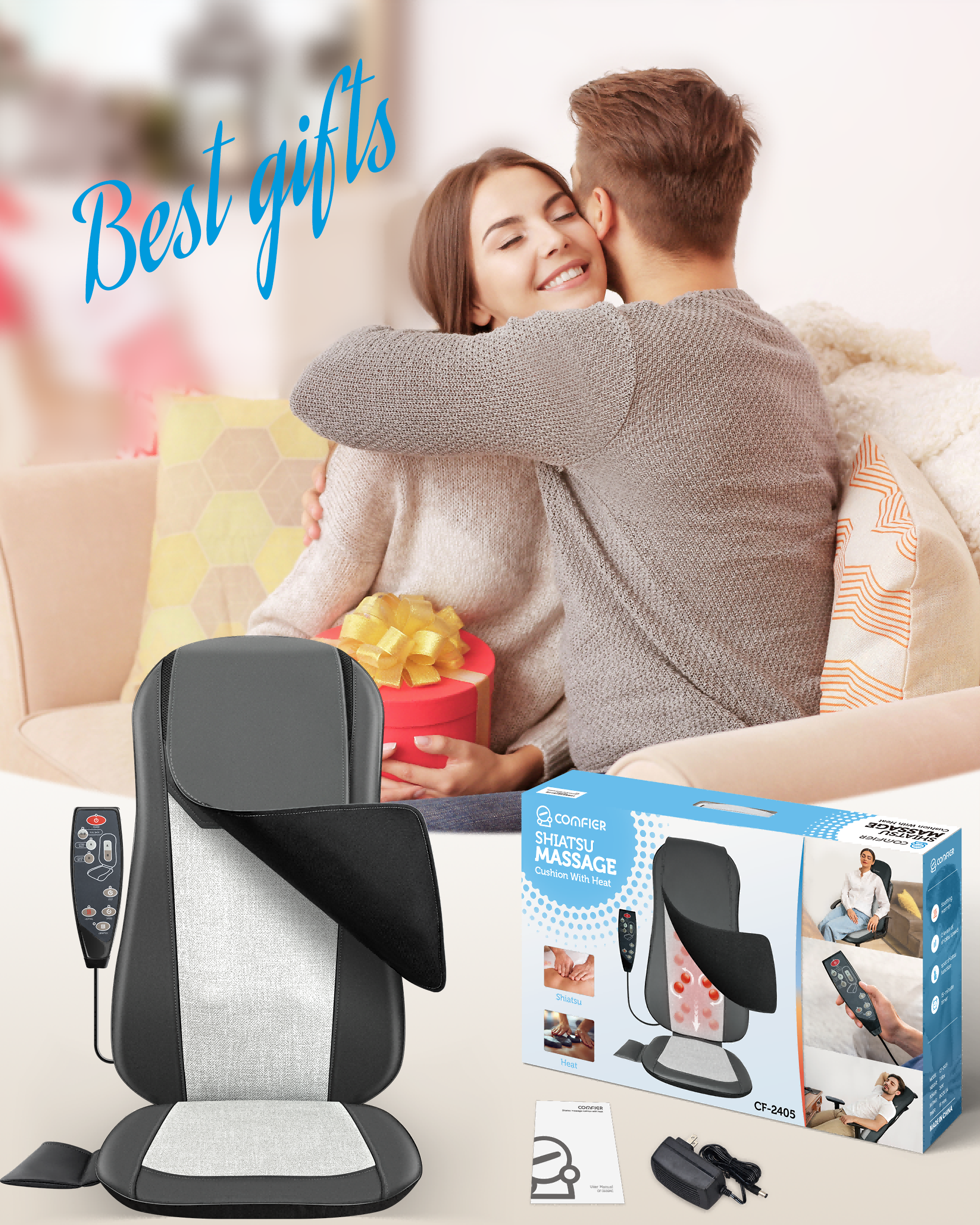 comfier-2405-portable-back-massager-for-chair-with-heat-and-adjustable-kneading image 8