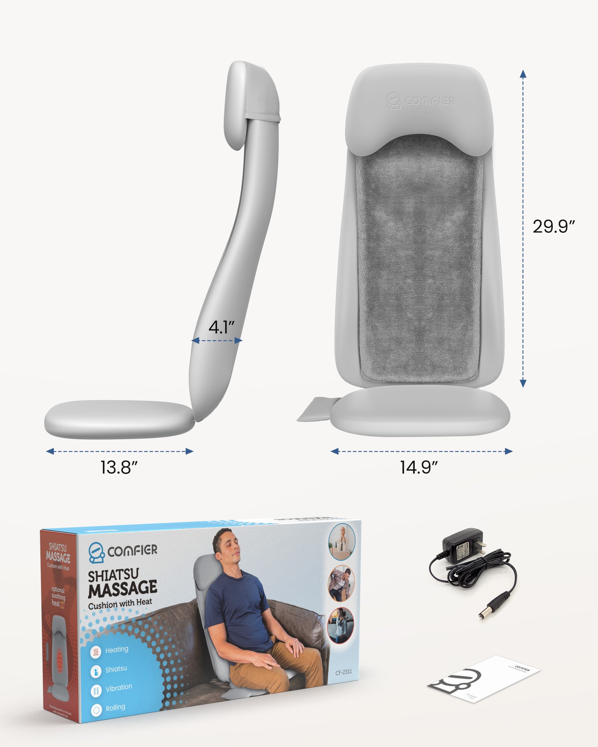 comfier-2311-upgrade-shiatsu-back-massager-with-heat-vibration-s-track-design image 8