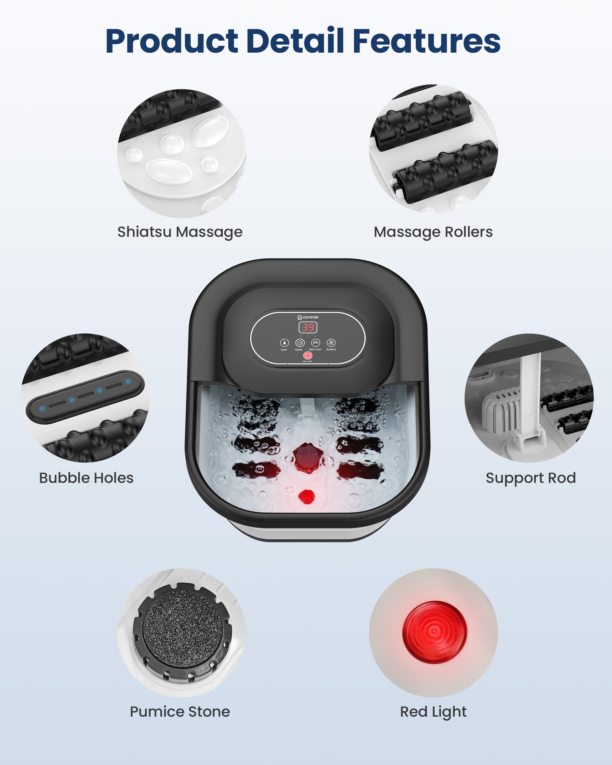 comfier-5415-collapsible-foot-spa-bath-massager-with-bubbles-red-light-pumice-st image 2