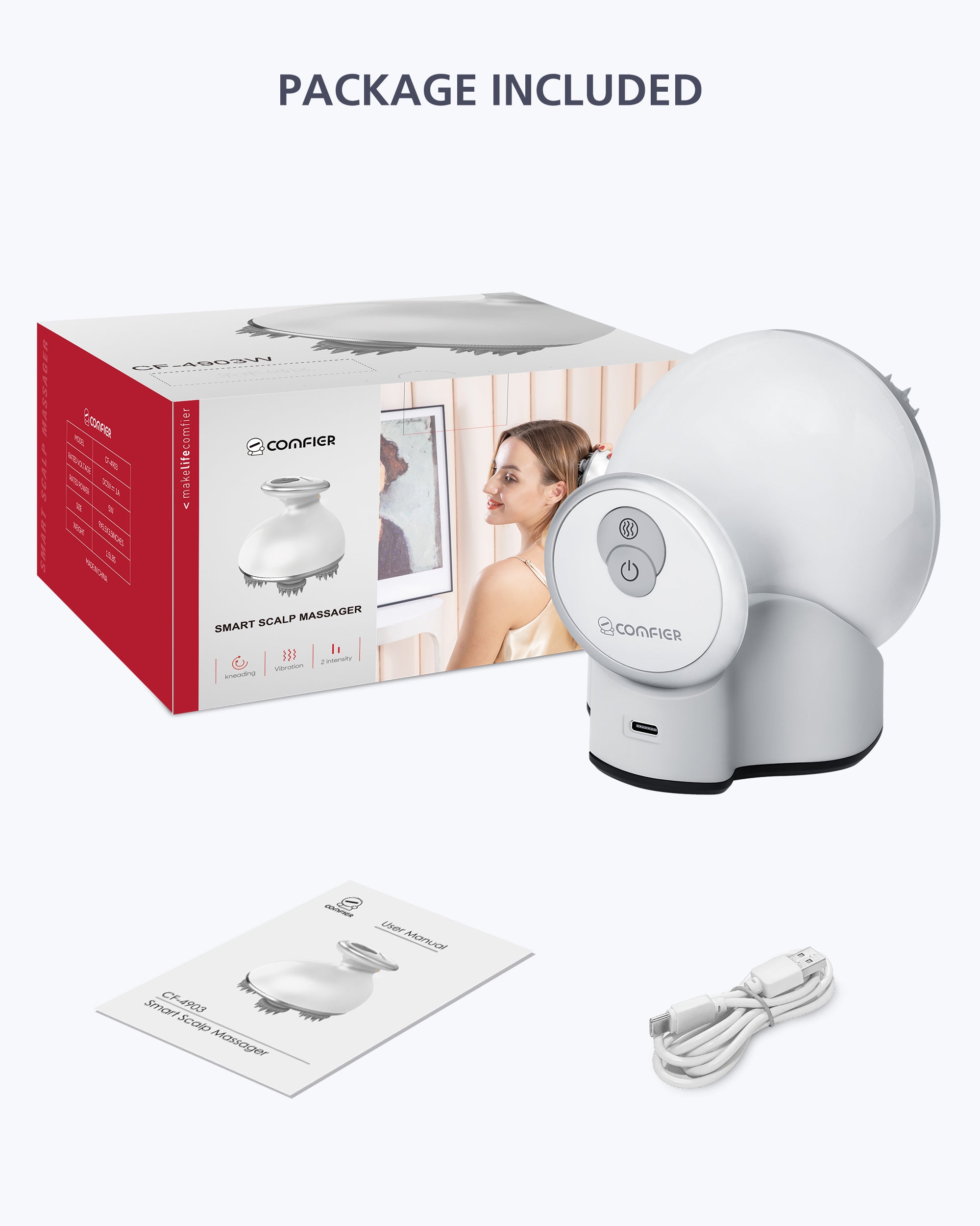 comfier-4903w-cordless-scalp-massager-white image 3