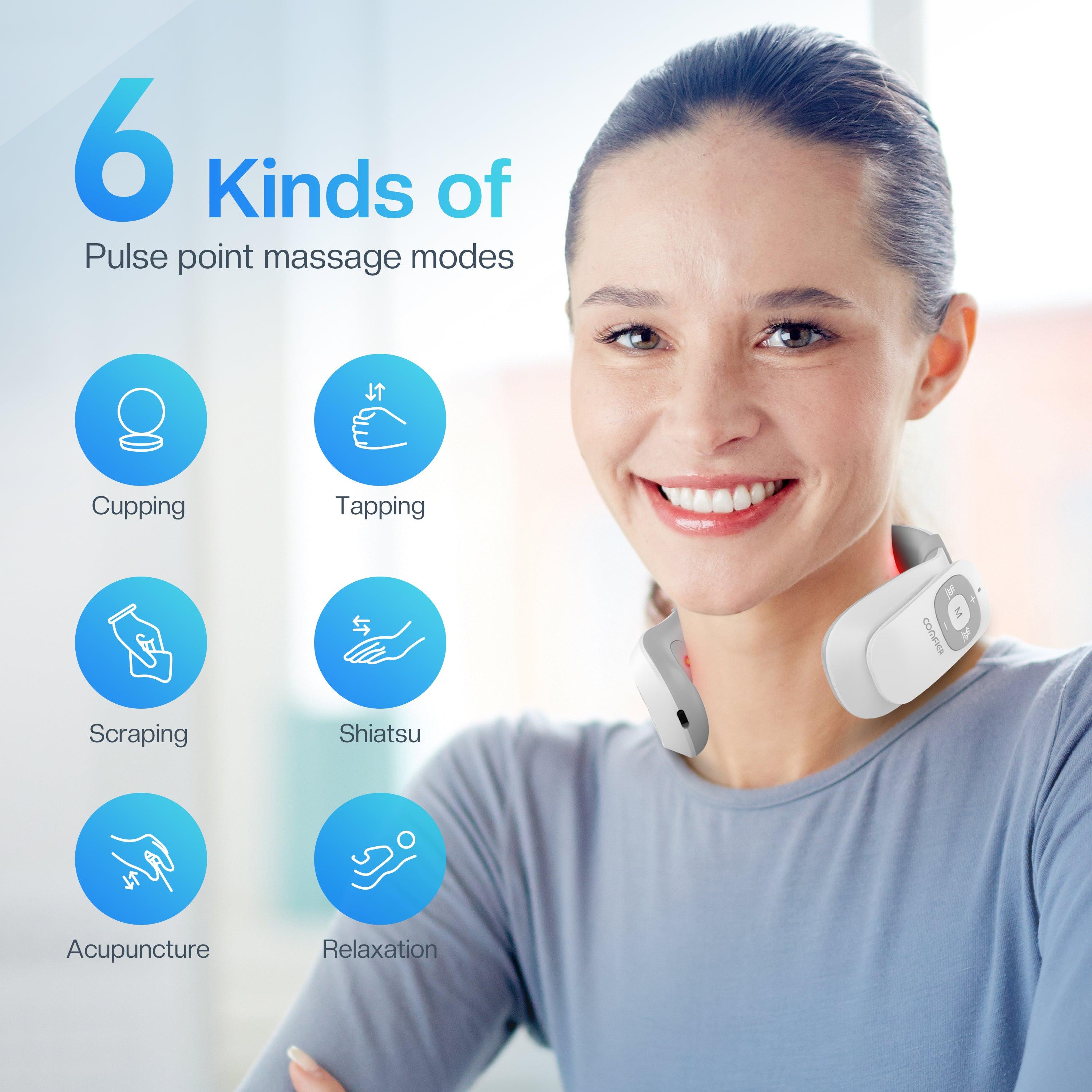 comfier-6322-portable-intelligent-electric-pulse-neck-massager-with-heat image 2