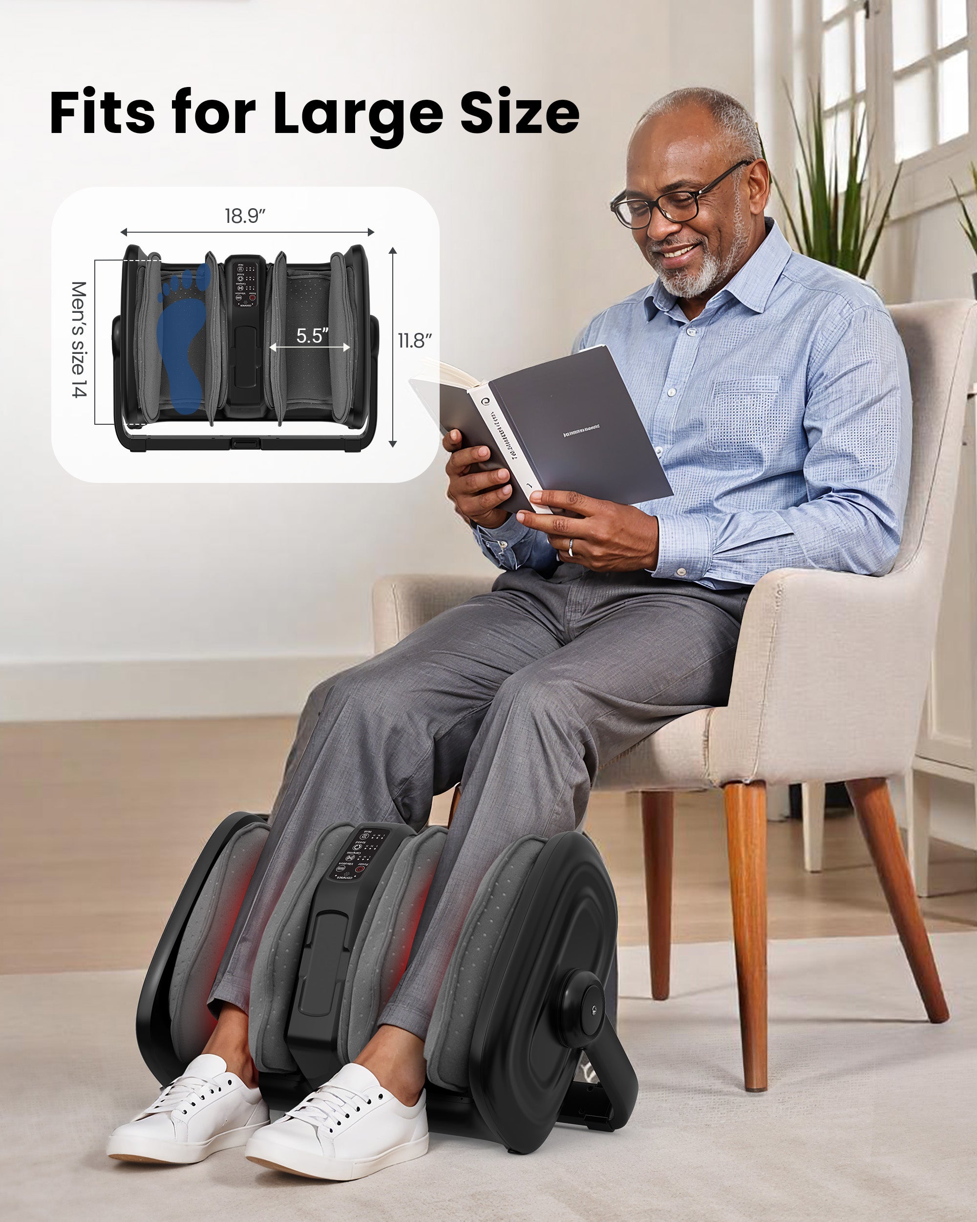 comfier-foot-calf-massager-with-heat-squeeze-vibration-remote-control-model-5416 image 8