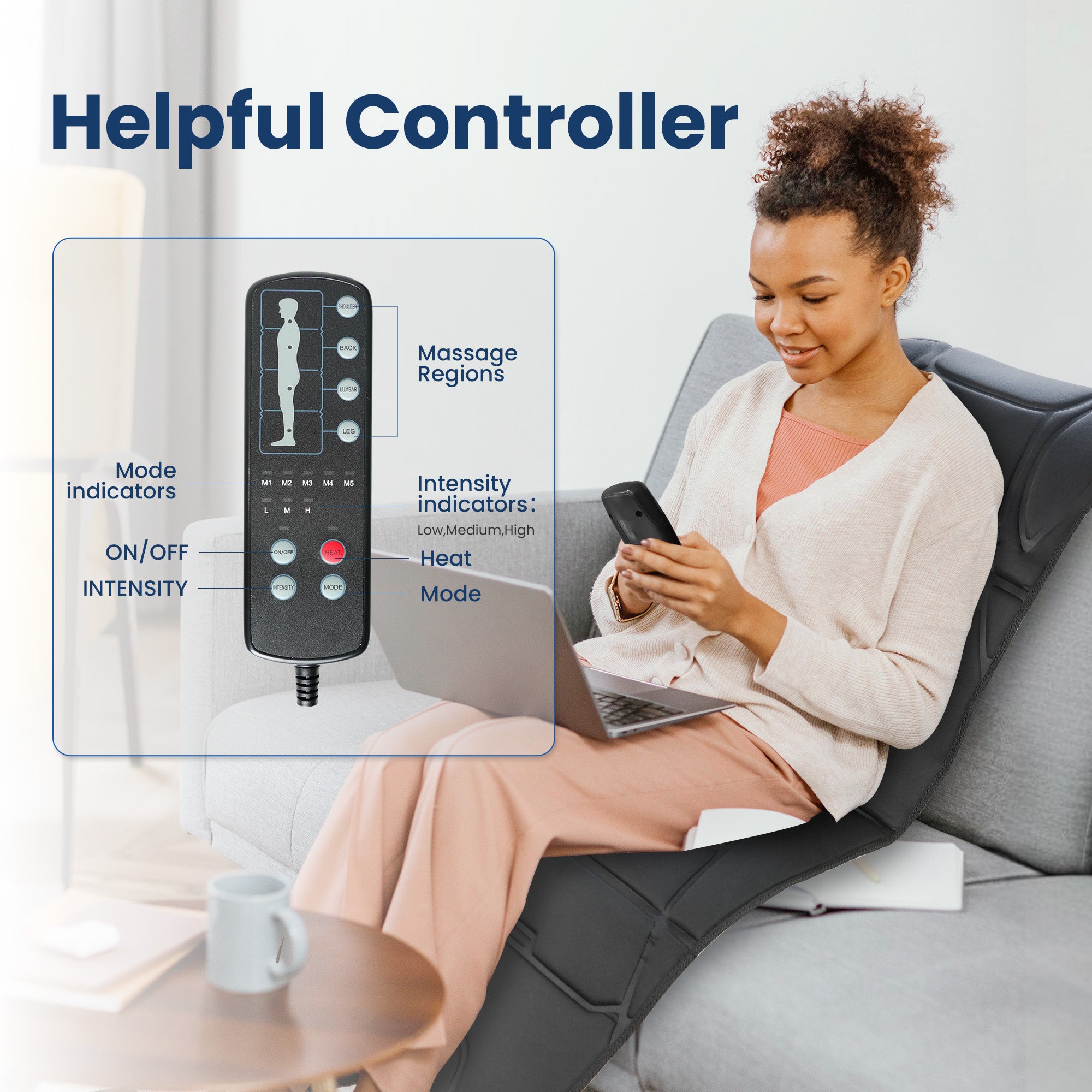 comfier-3401-vibrating-heating-massage-pad-with-10-motors-5-modes image 5
