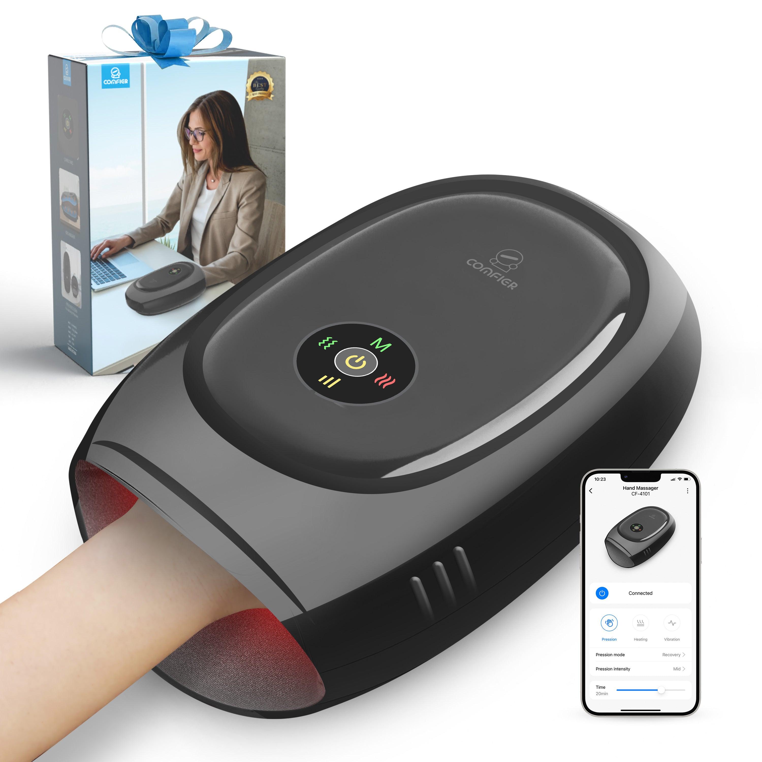 comfier-4101-wireless-hand-massager-with-app-control-heat-compression-vibration image 1