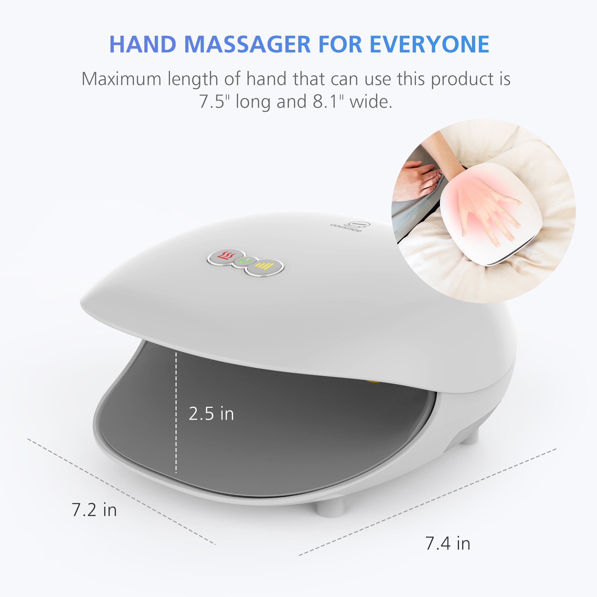 comfier-4803-wireless-hand-massager-with-3-levels-compression-heating image 7
