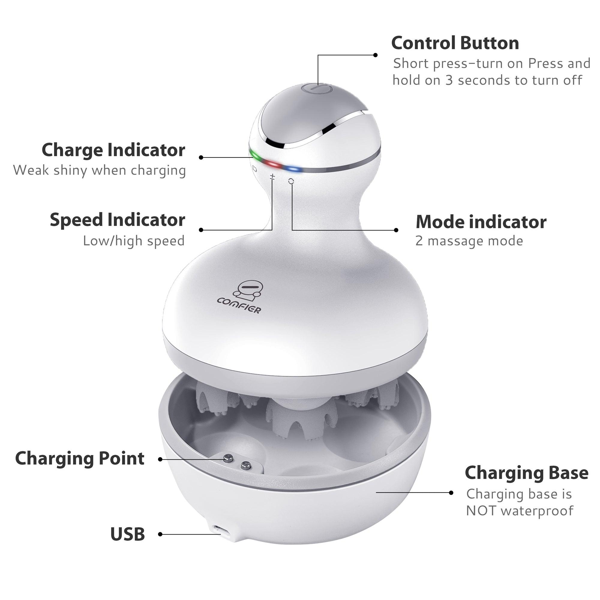 comfier-4902-cordless-scalp-massager-with-84-nodes-4-modes-waterproof-and-portab image 5