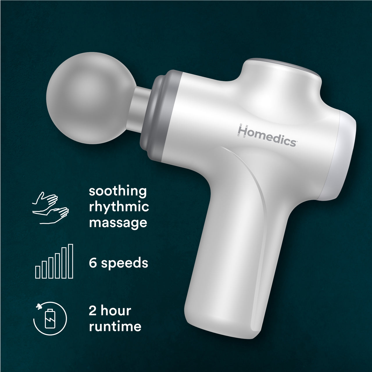 homedics-essential-percussion-massager-portable-handheld-deep-tissue-massager-wi image 4