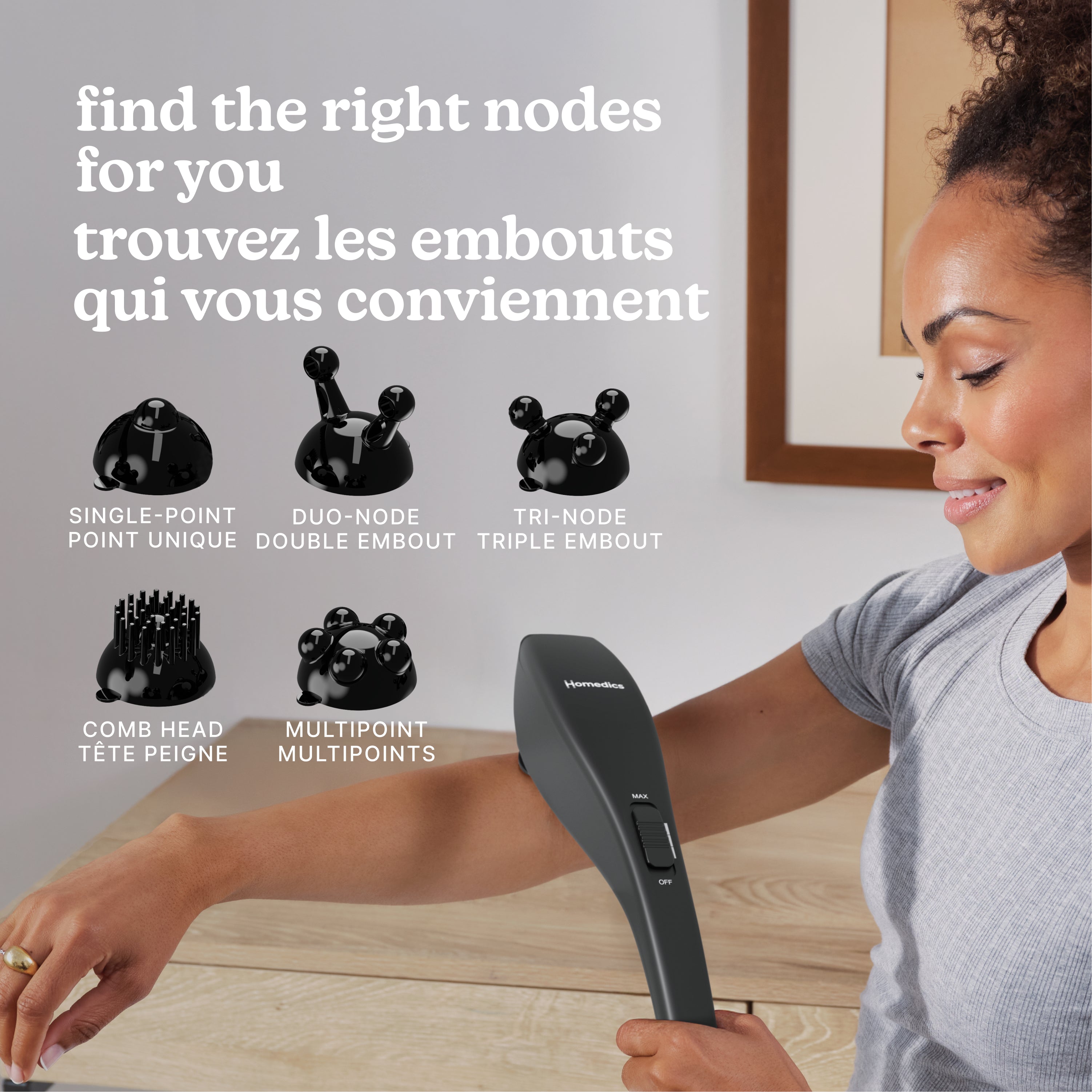 homedics-rechargeable-deep-tissue-percussion-massager-with-interchangeable-heads image 4