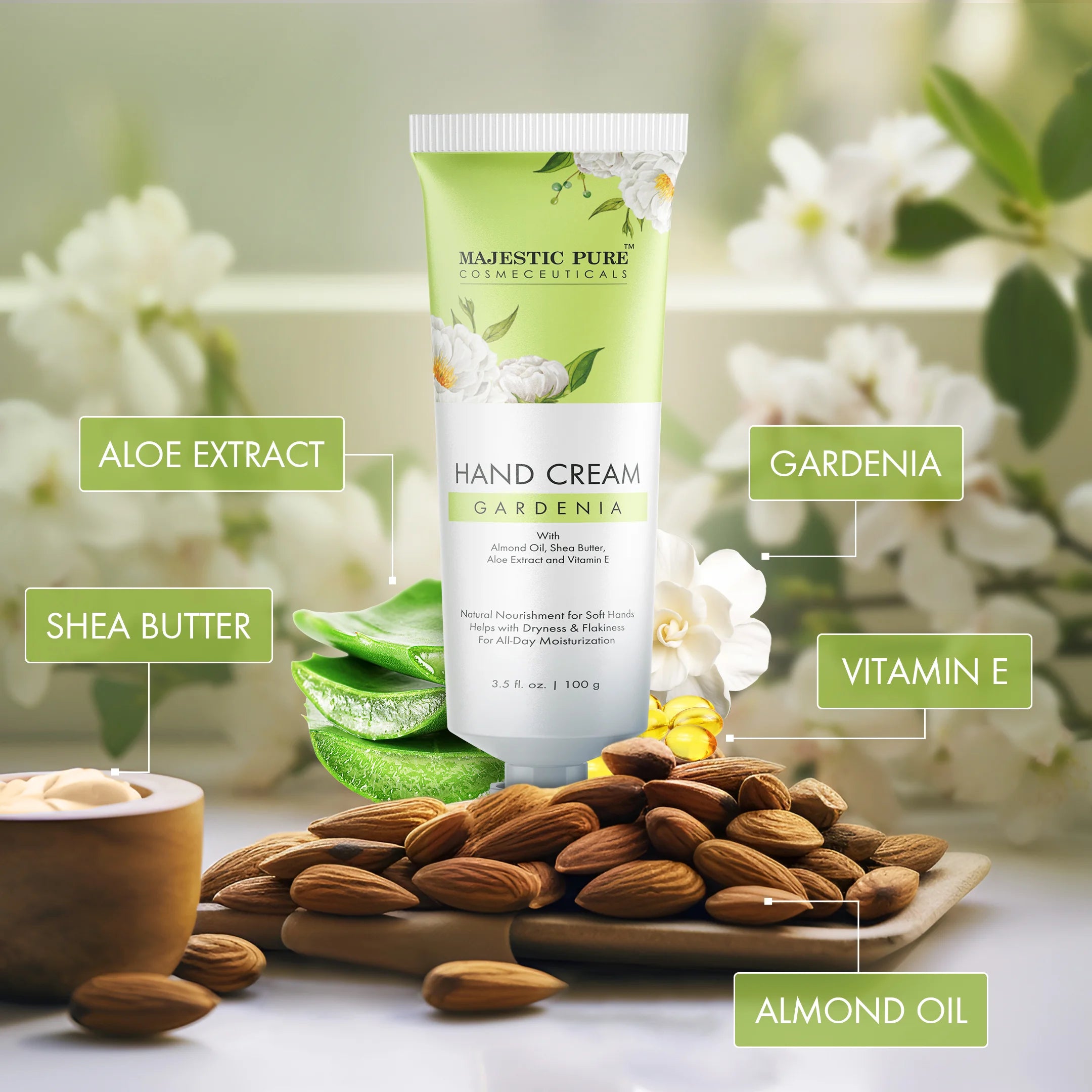 majestic-pure-gardenia-hand-cream-3-5-fl-oz-shea-butter-almond-oil-hand-cream-fo image 4