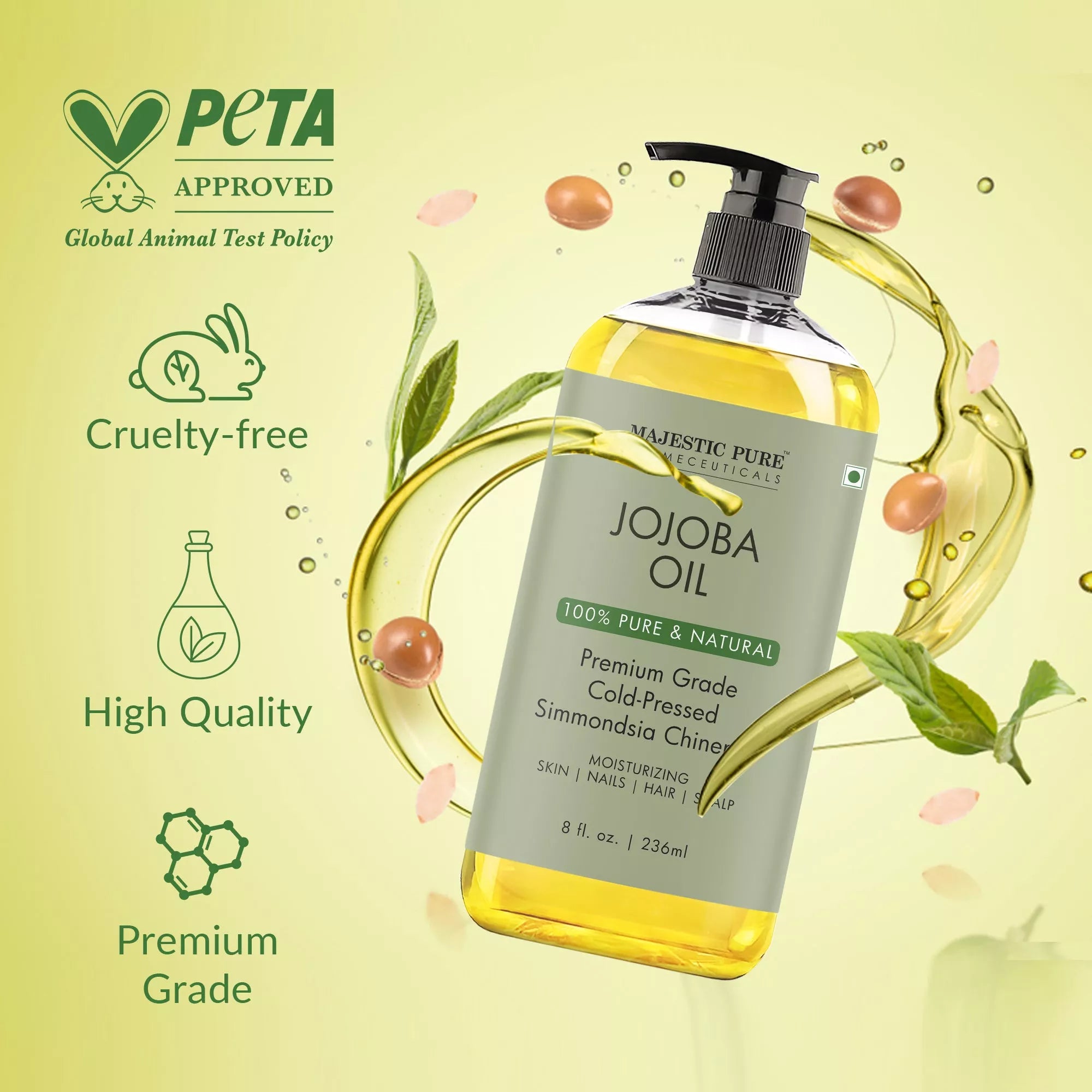 majestic-pure-jojoba-carrier-oil-8-fl-oz-lightweight-moisturizer-for-hair-skin-e image 4