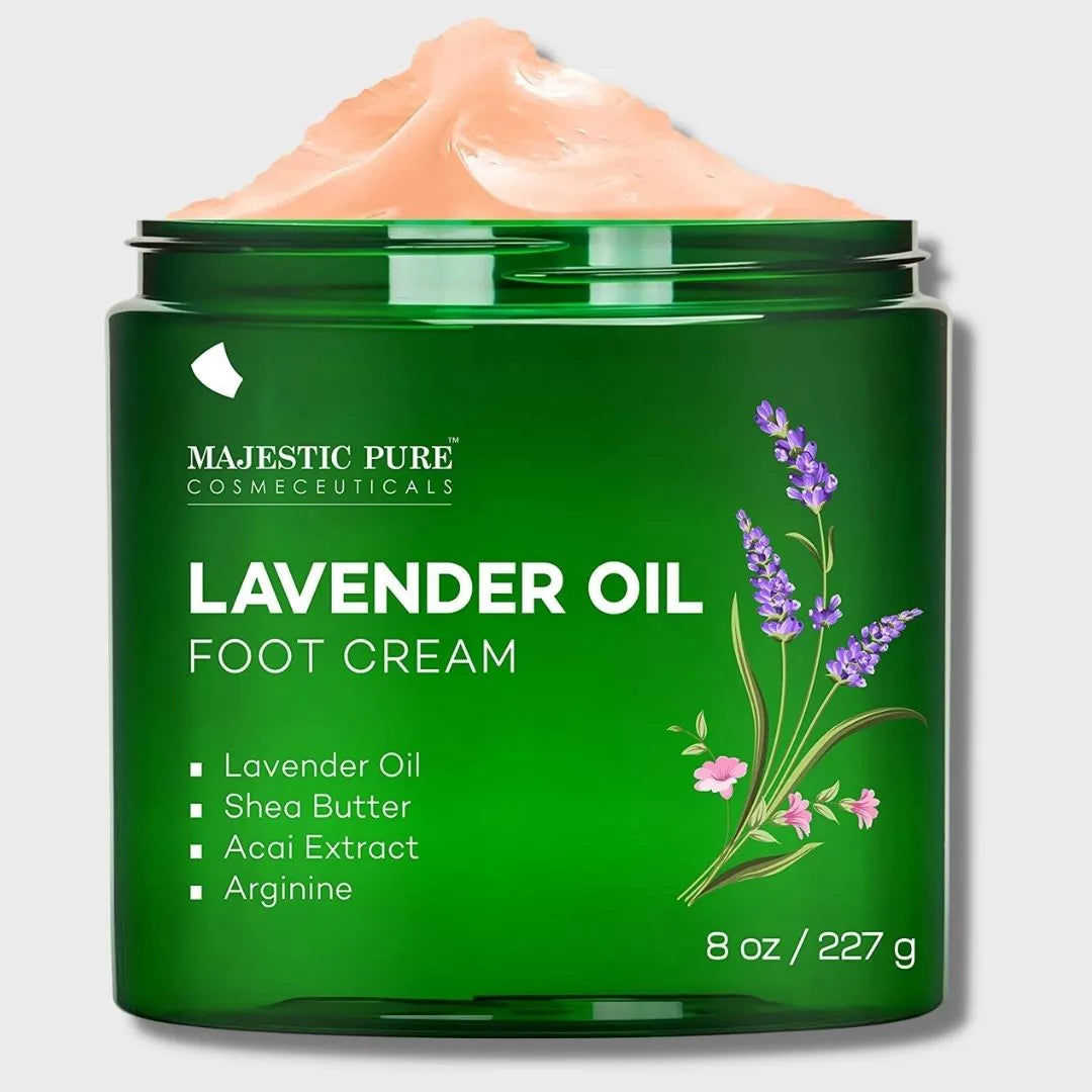 majestic-pure-lavender-oil-foot-cream-with-shea-butter-8-oz image 1