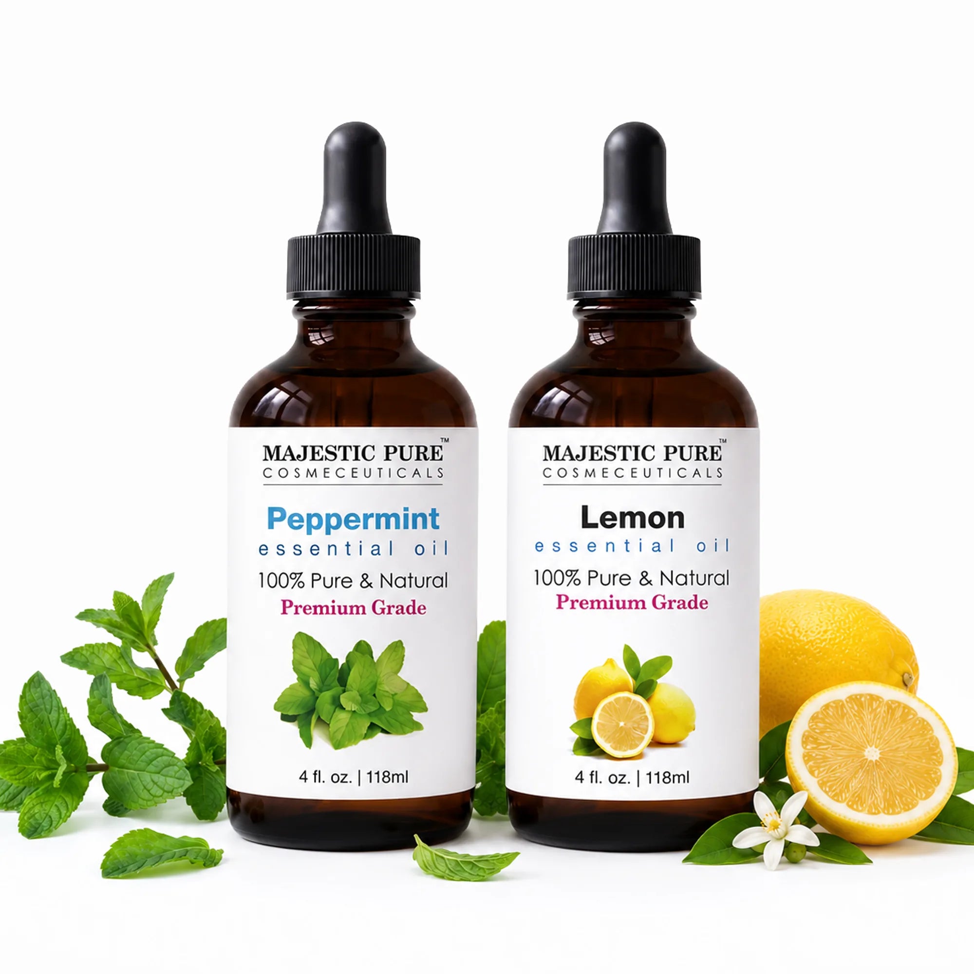 majestic-pure-lemon-peppermint-essential-oil-duo image 1