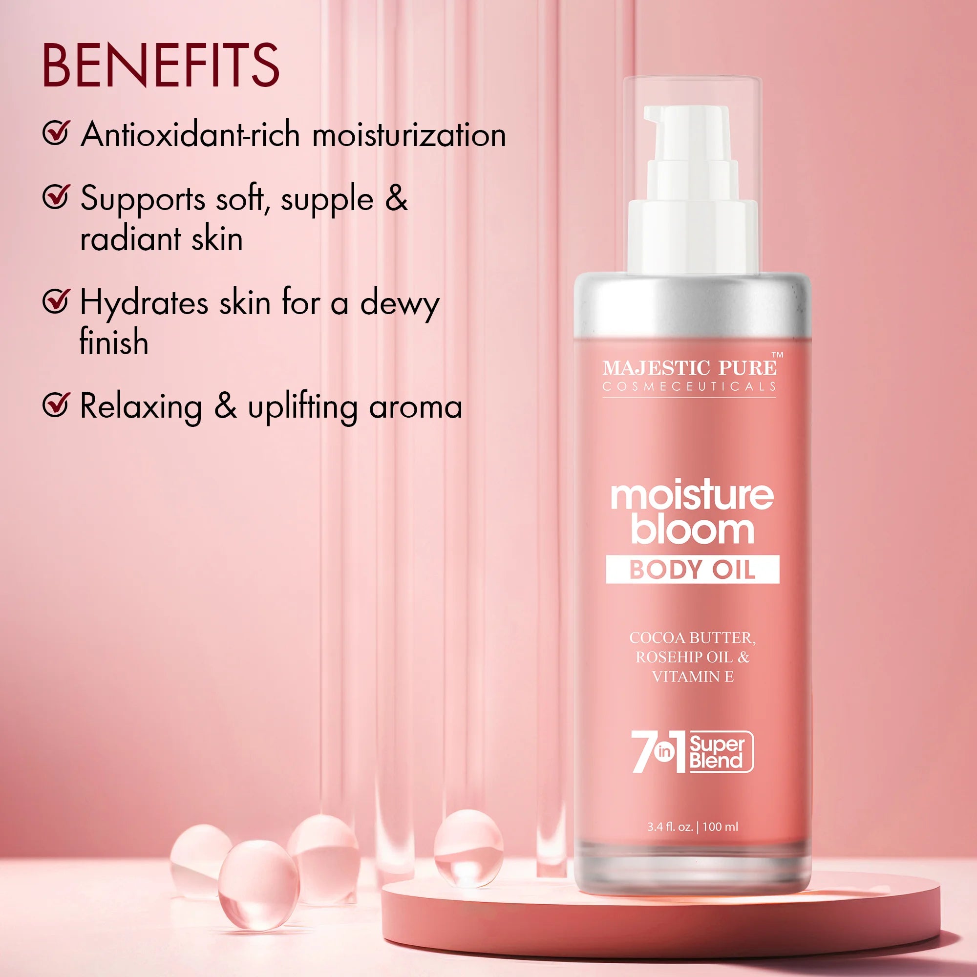majestic-pure-moisture-bloom-body-oil-with-cocoa-butter-and-rosehip-oil-3-4-fl-o image 4