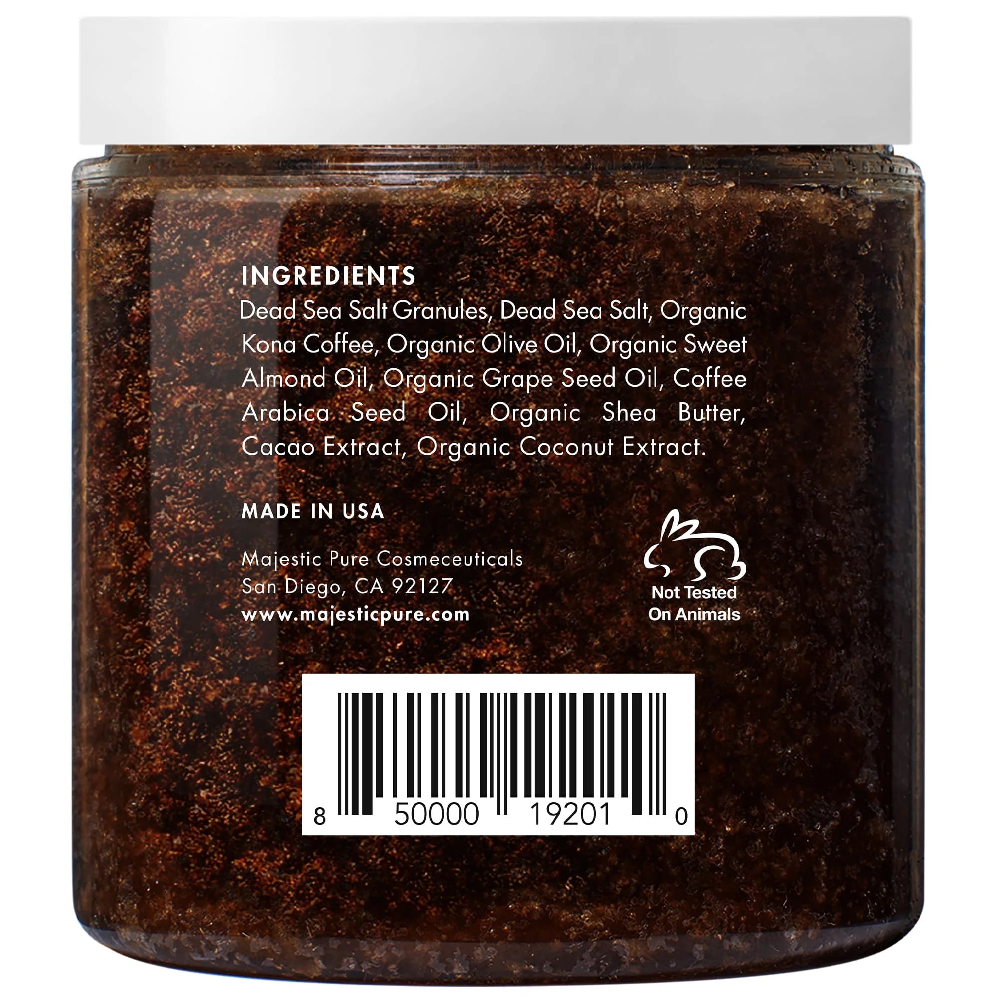 majestic-pure-coffee-scrub-with-dead-sea-salt-10-oz-exfoliating-body-scrub-for-c image 6