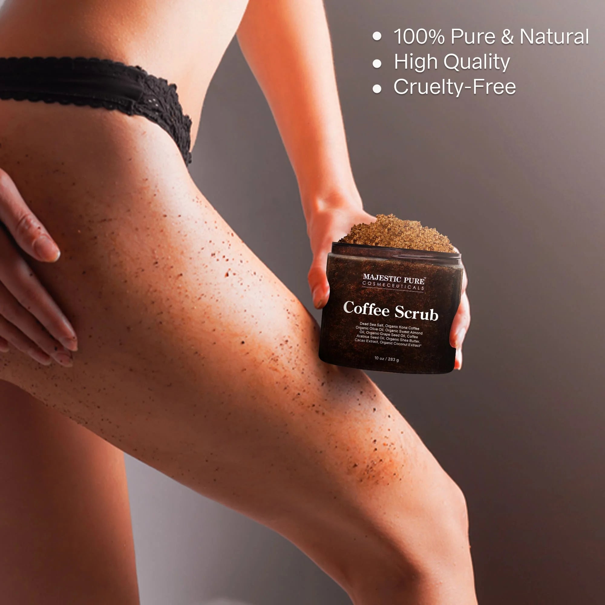 majestic-pure-coffee-scrub-with-dead-sea-salt-10-oz-exfoliating-body-scrub-for-c image 5